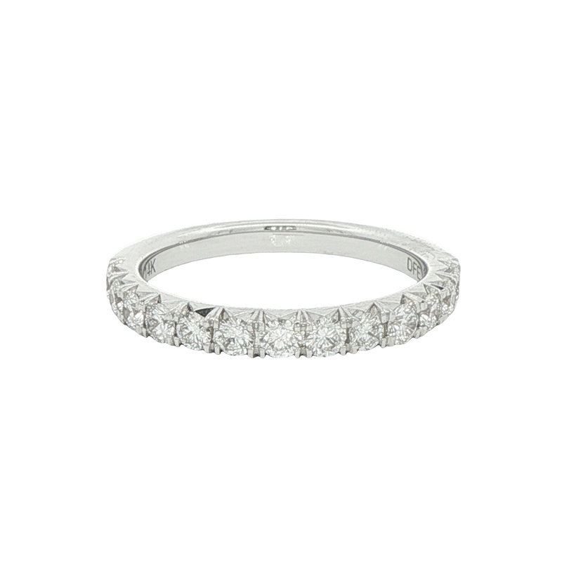 14k White Gold Diamond Wedding Band
