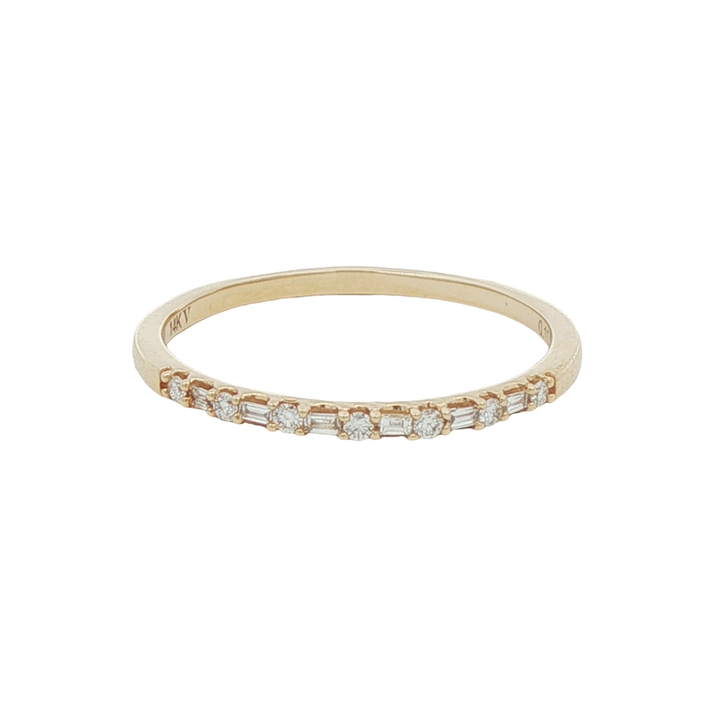 14k Yellow Gold Diamond Wedding Band