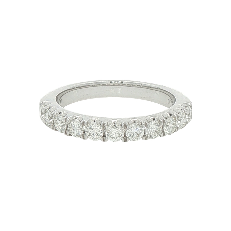 14k White Gold Diamond Wedding Band