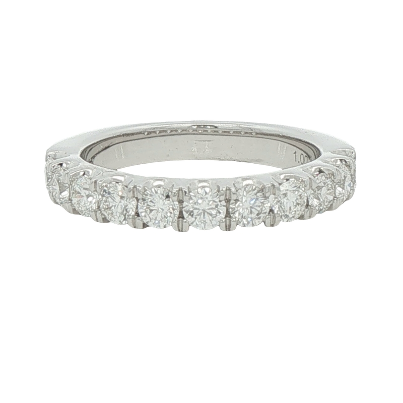 14k White Gold Diamond Wedding Band