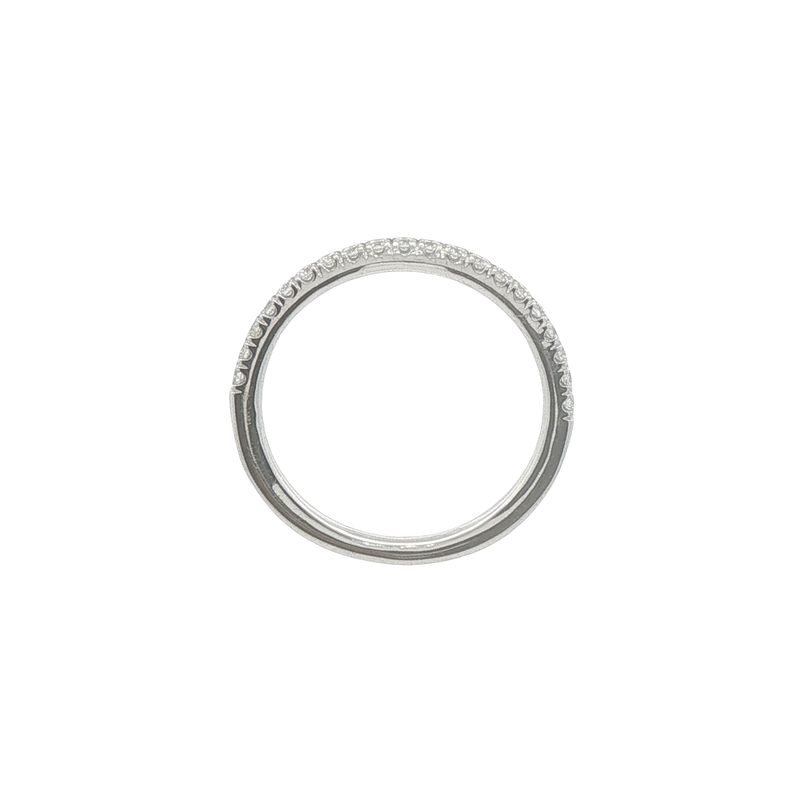 Lady's White 18 Karat Prong Classic Wedding Band Size 6.5 Weight 1.6 20 = 0.24twt Round Brilliant G Vs Diamonds