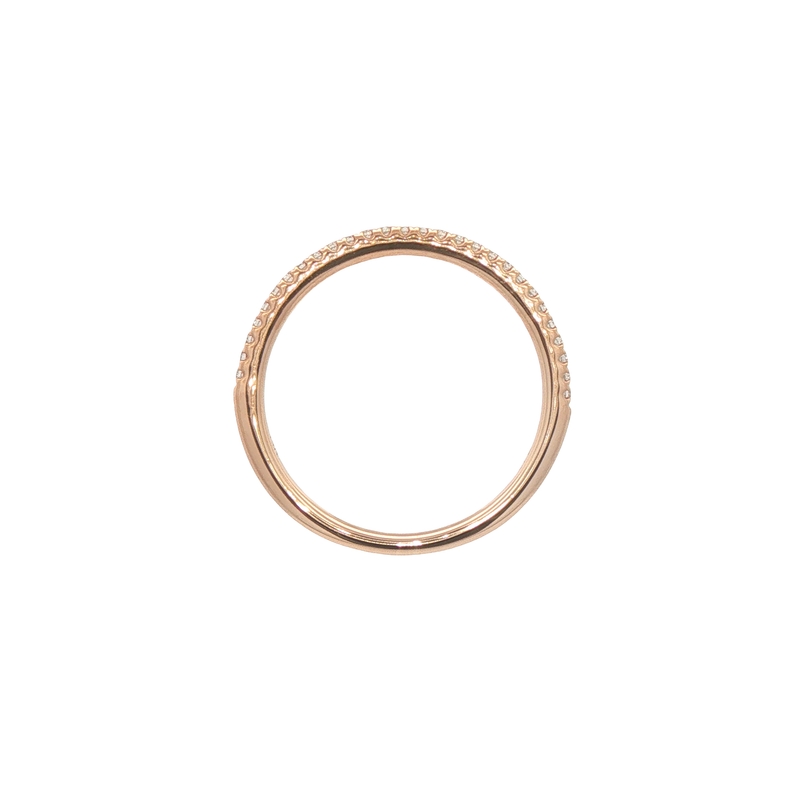 14k Rose Gold Diamond Wedding Band