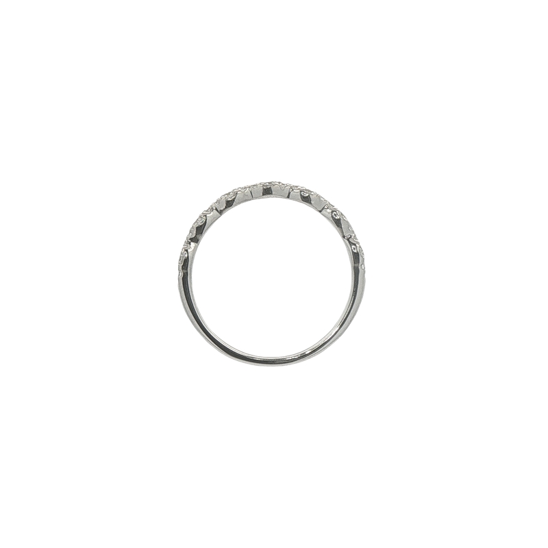 14k White Gold Wedding Band