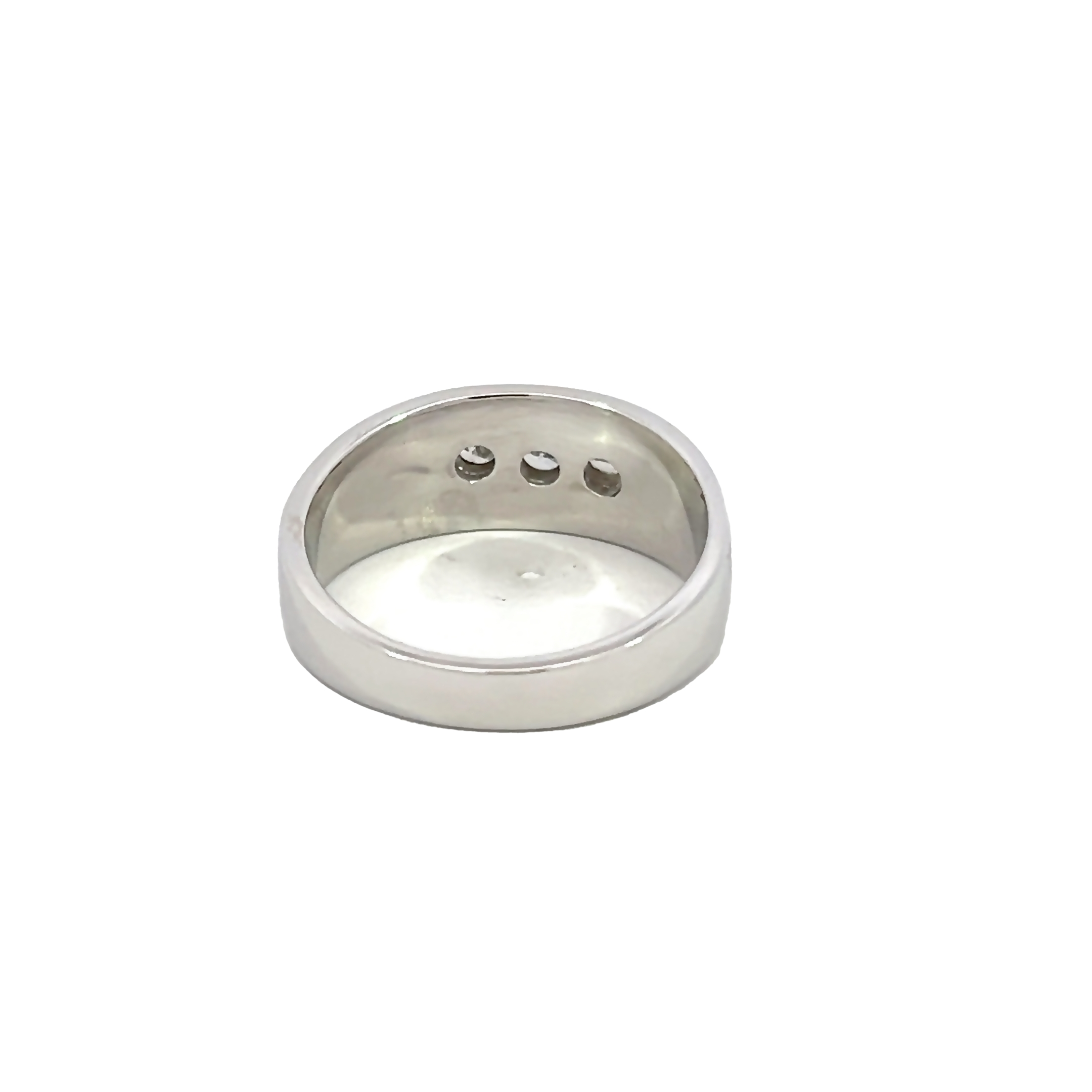 14k White Gold Diamond Men's Ring