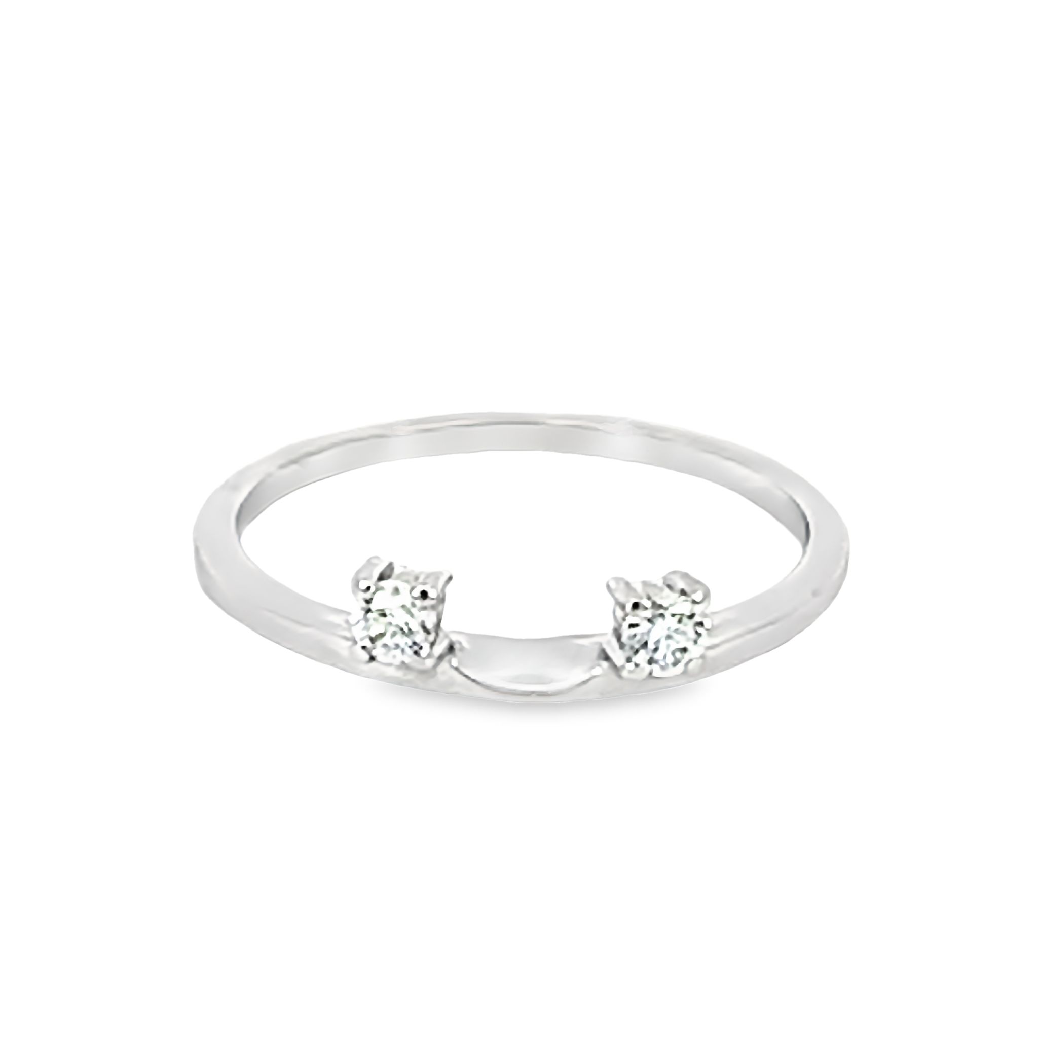 14k White Gold Diamond Ring Wrap