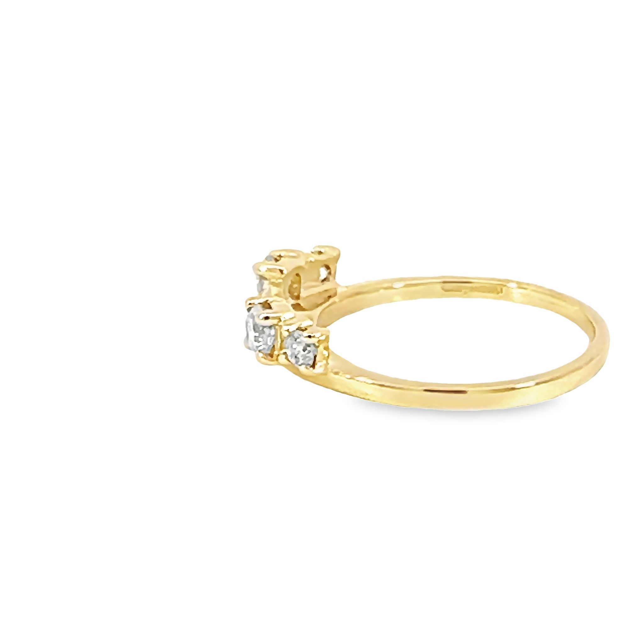 14k Yellow Gold Diamond Ring Wrap