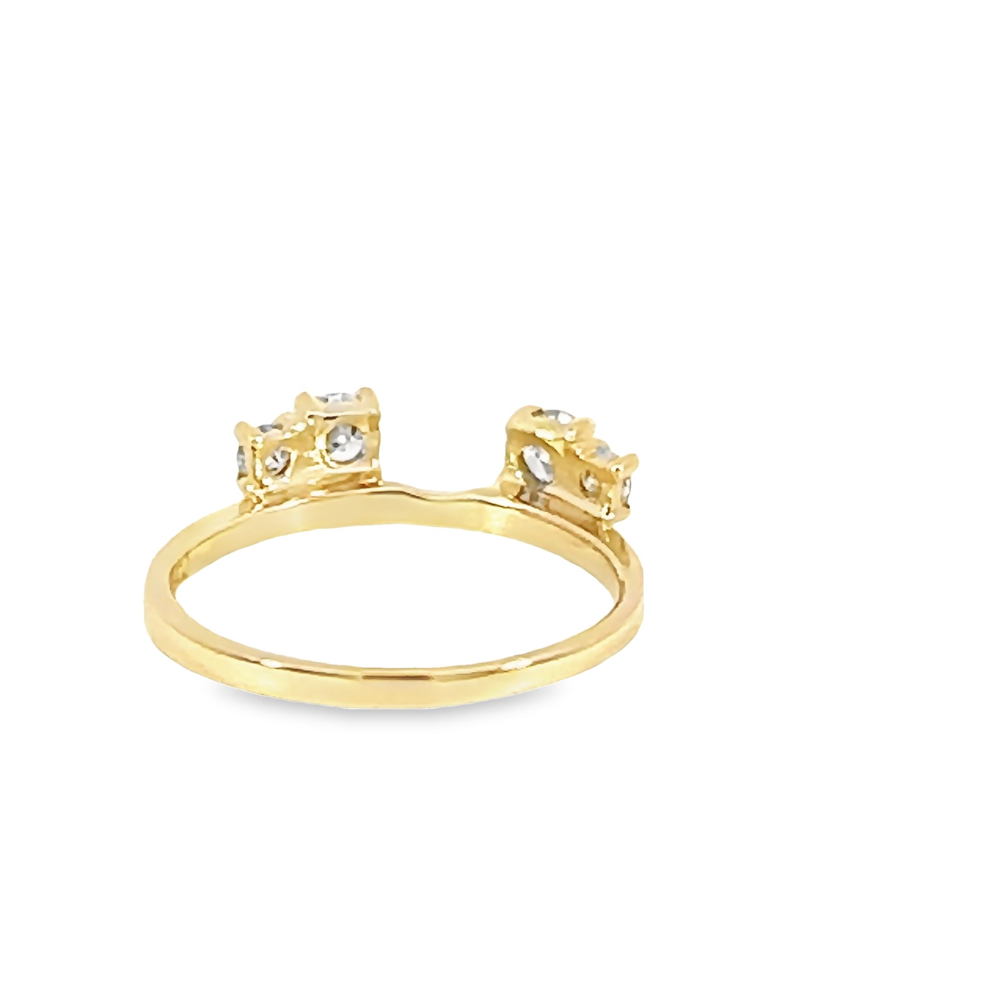 14k Yellow Gold Diamond Ring Wrap