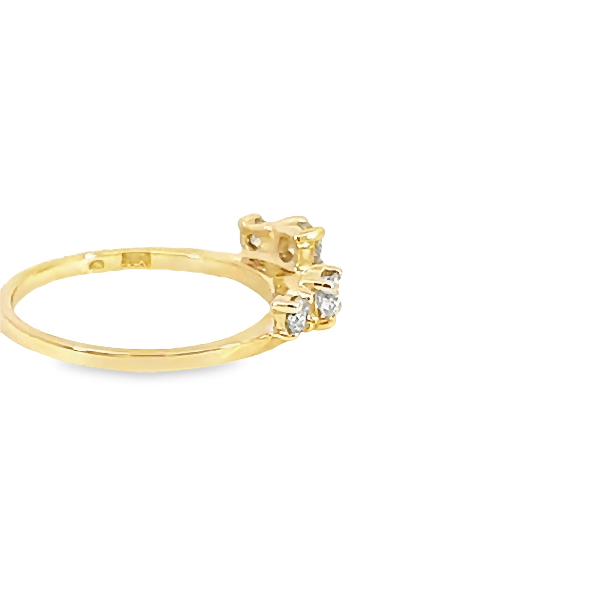 14k Yellow Gold Diamond Ring Wrap
