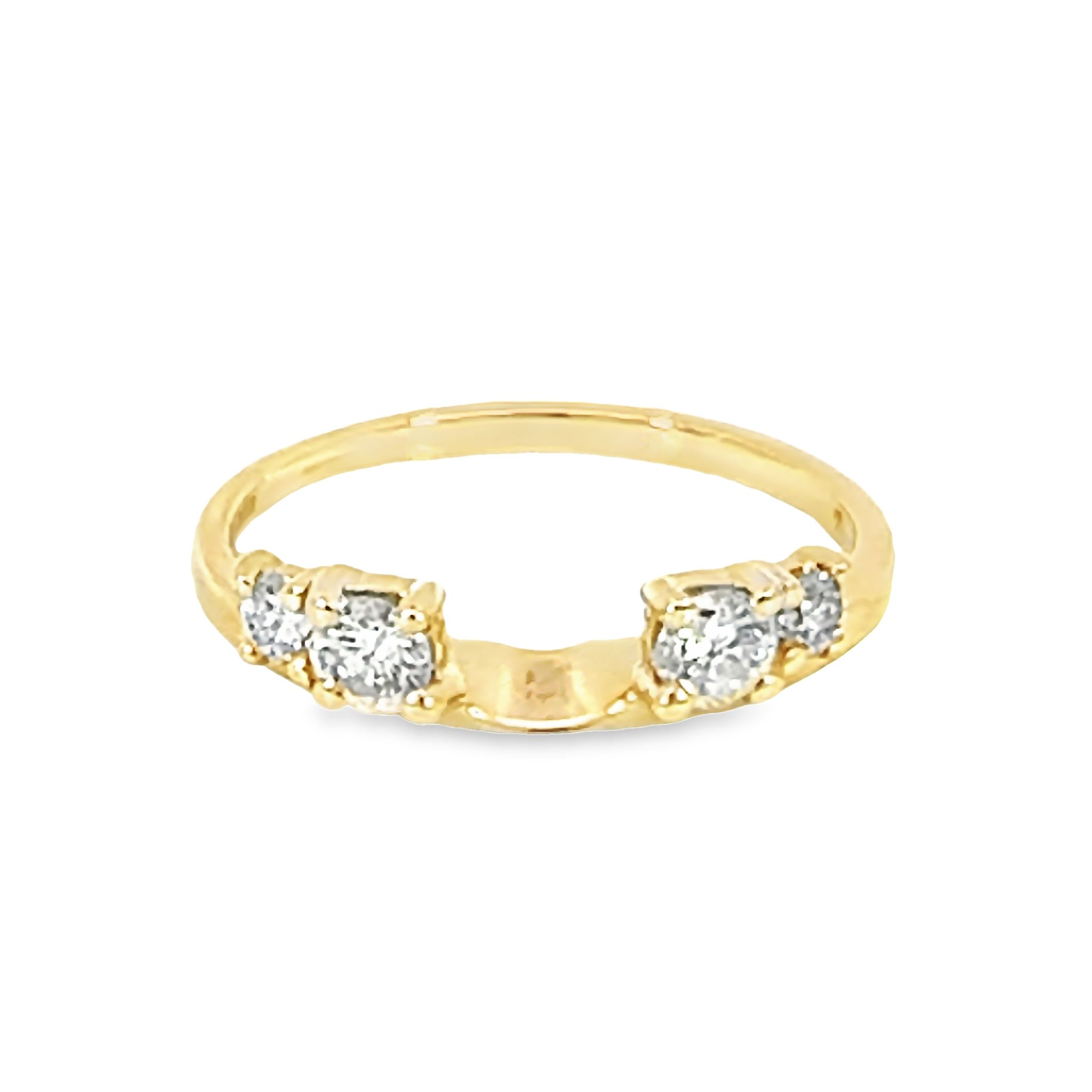14k Yellow Gold Diamond Ring Wrap
