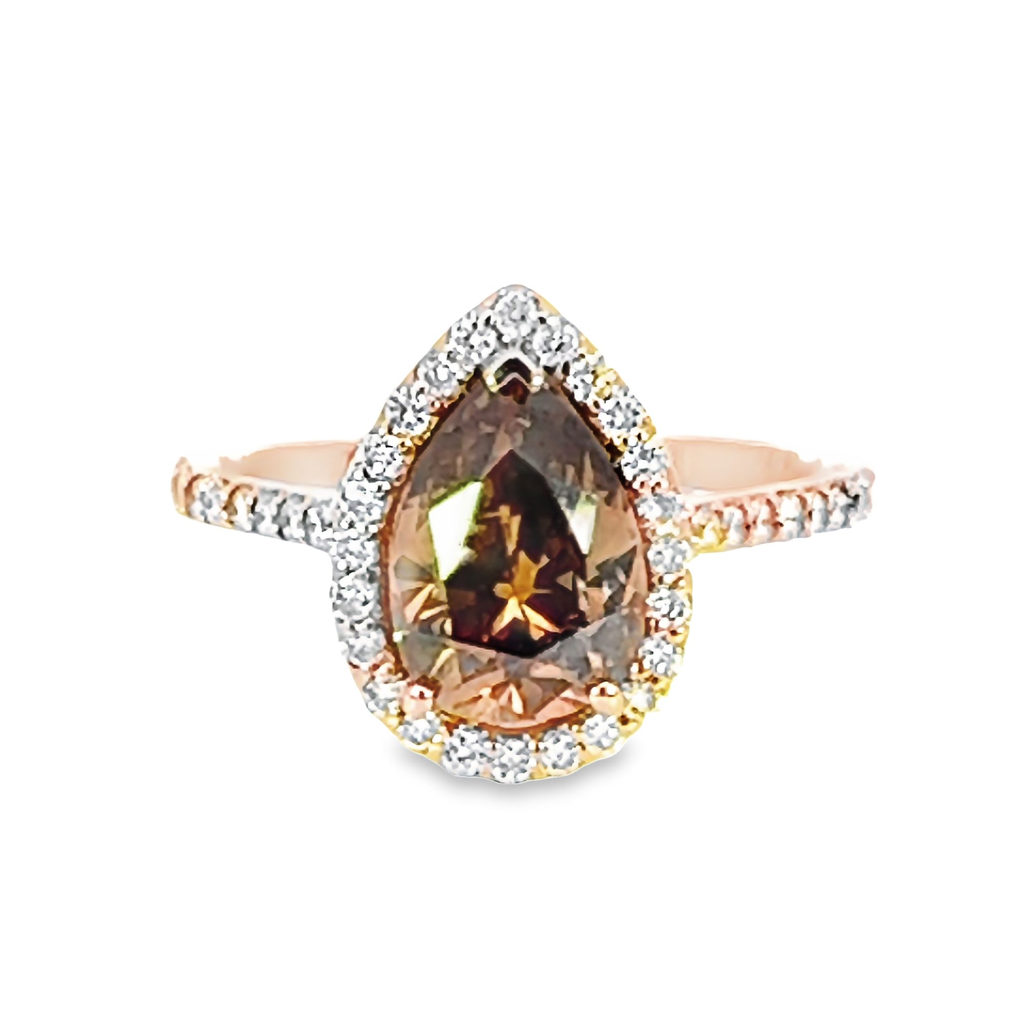 14k Rose Gold Chocolate Diamond Ring