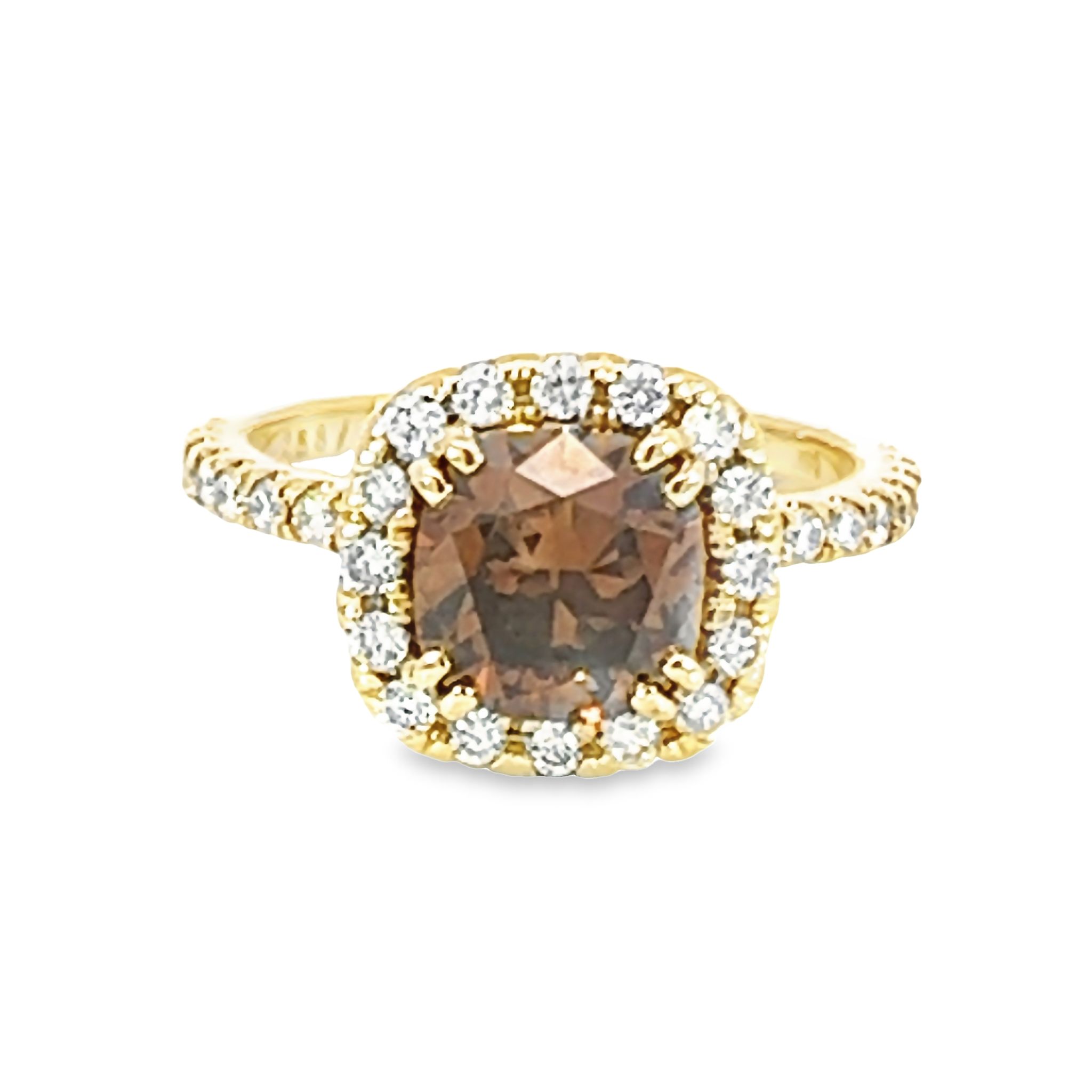 14k Yellow Gold Chocolate Diamond Ring