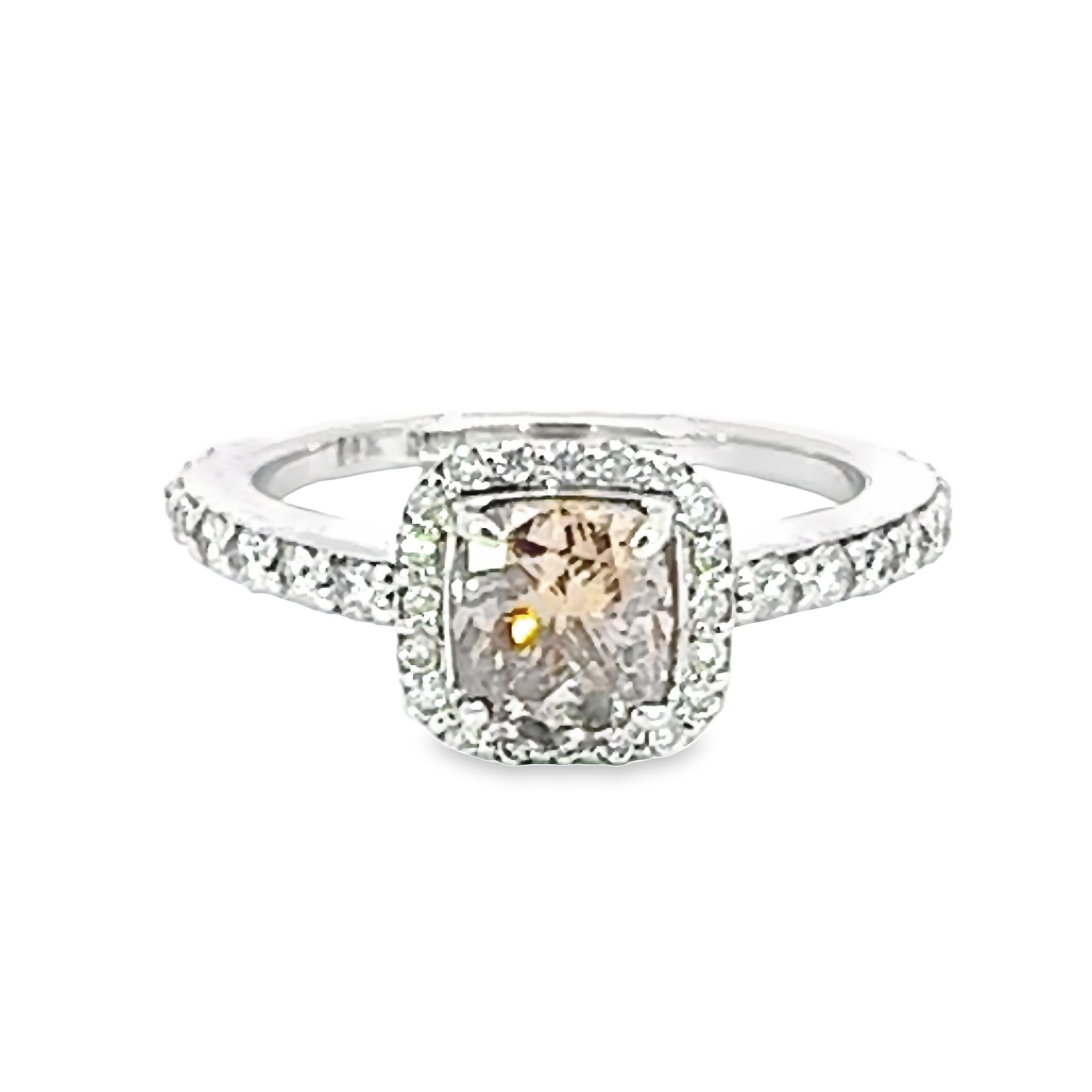 14k White Gold Chocolate Diamond Ring