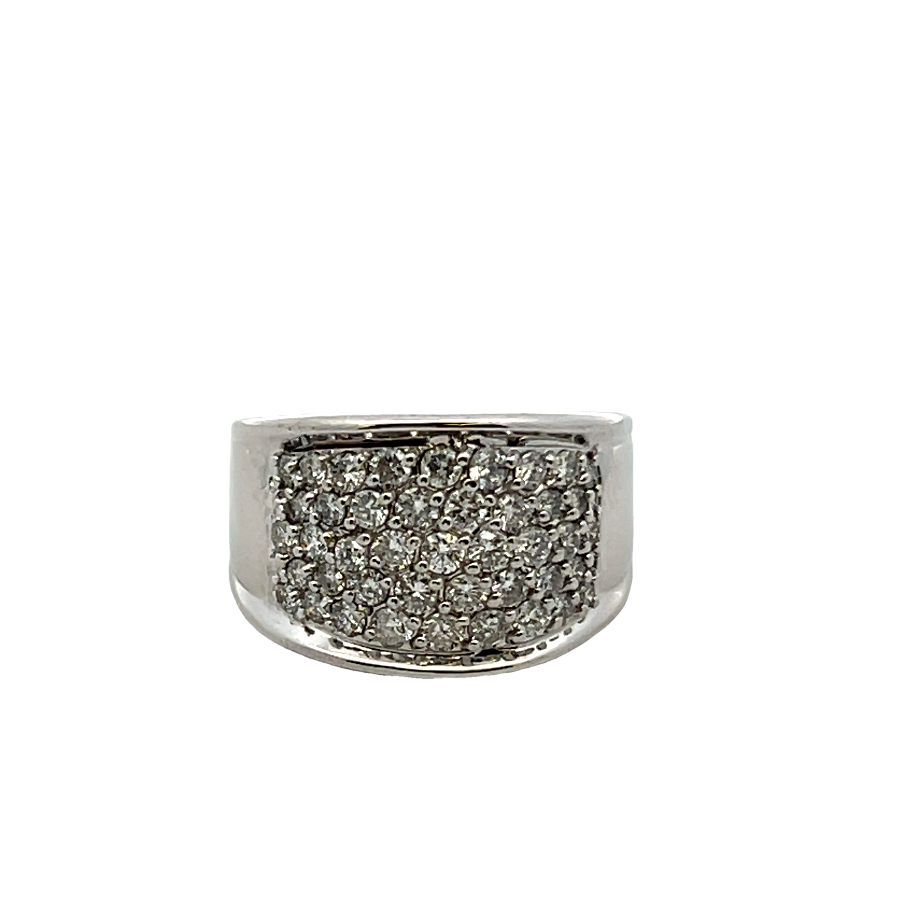 14k White Gold Diamond Fashion Ring