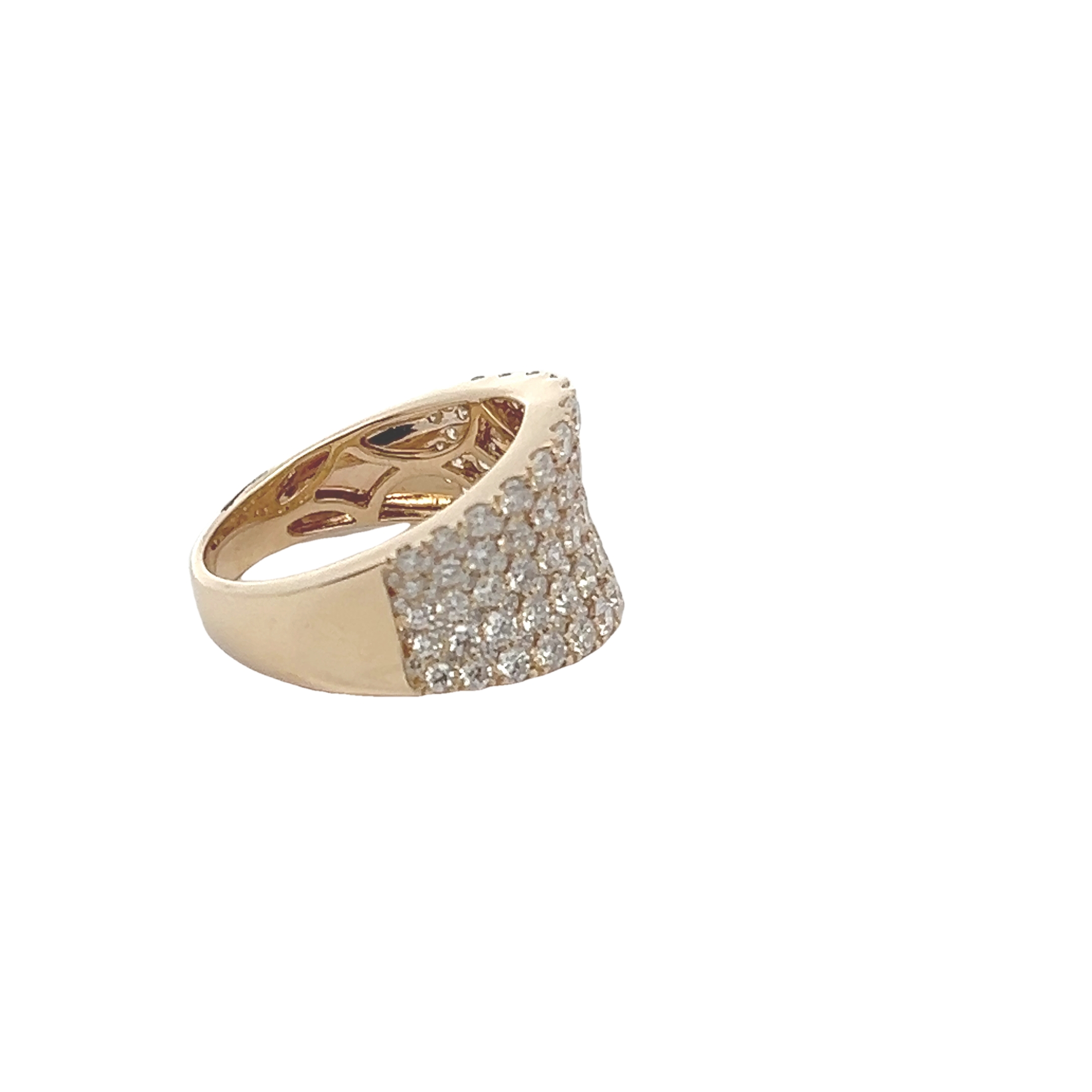 14k Yellow Gold Diamond Fashion Ring