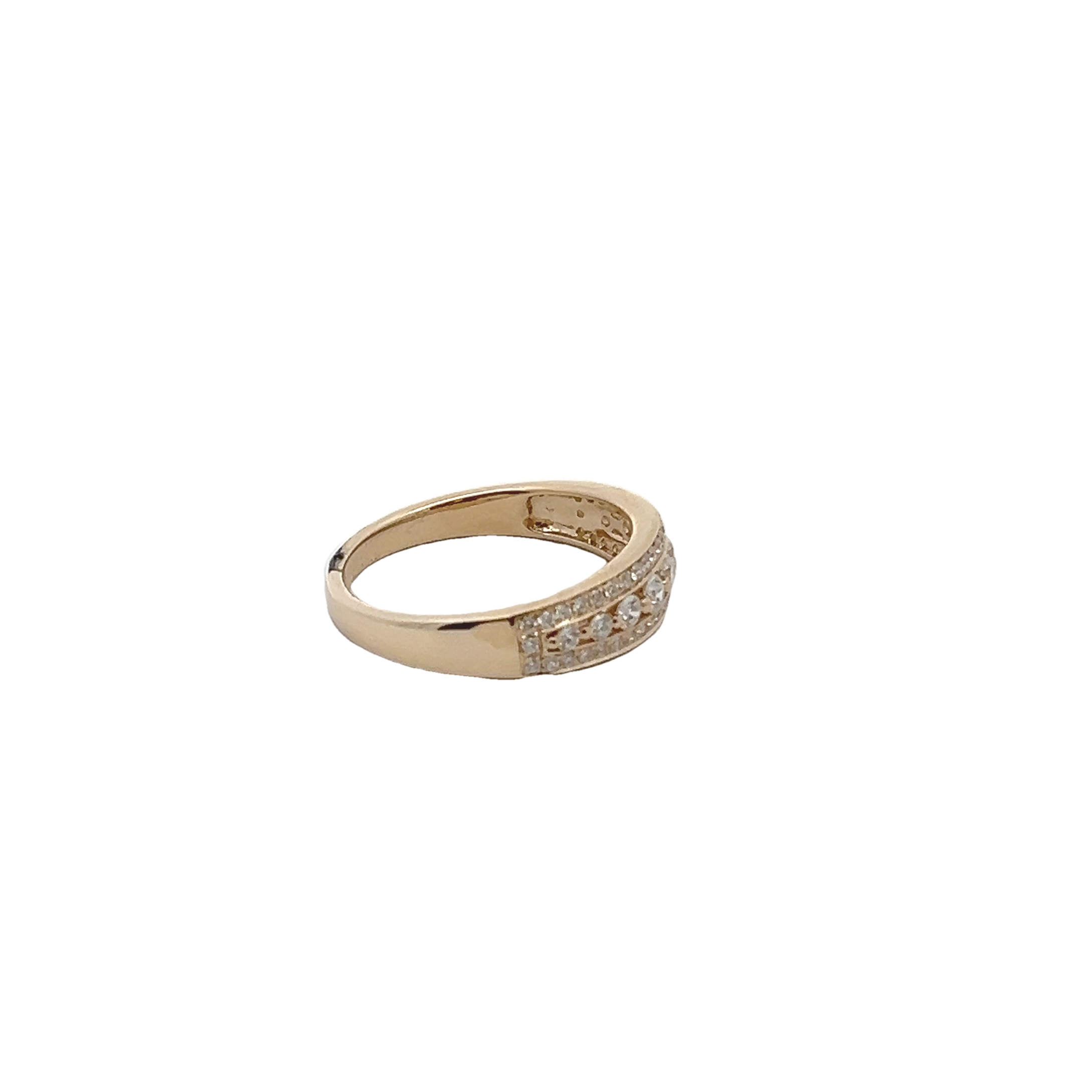 14k Yellow Gold Diamond Fashion Ring