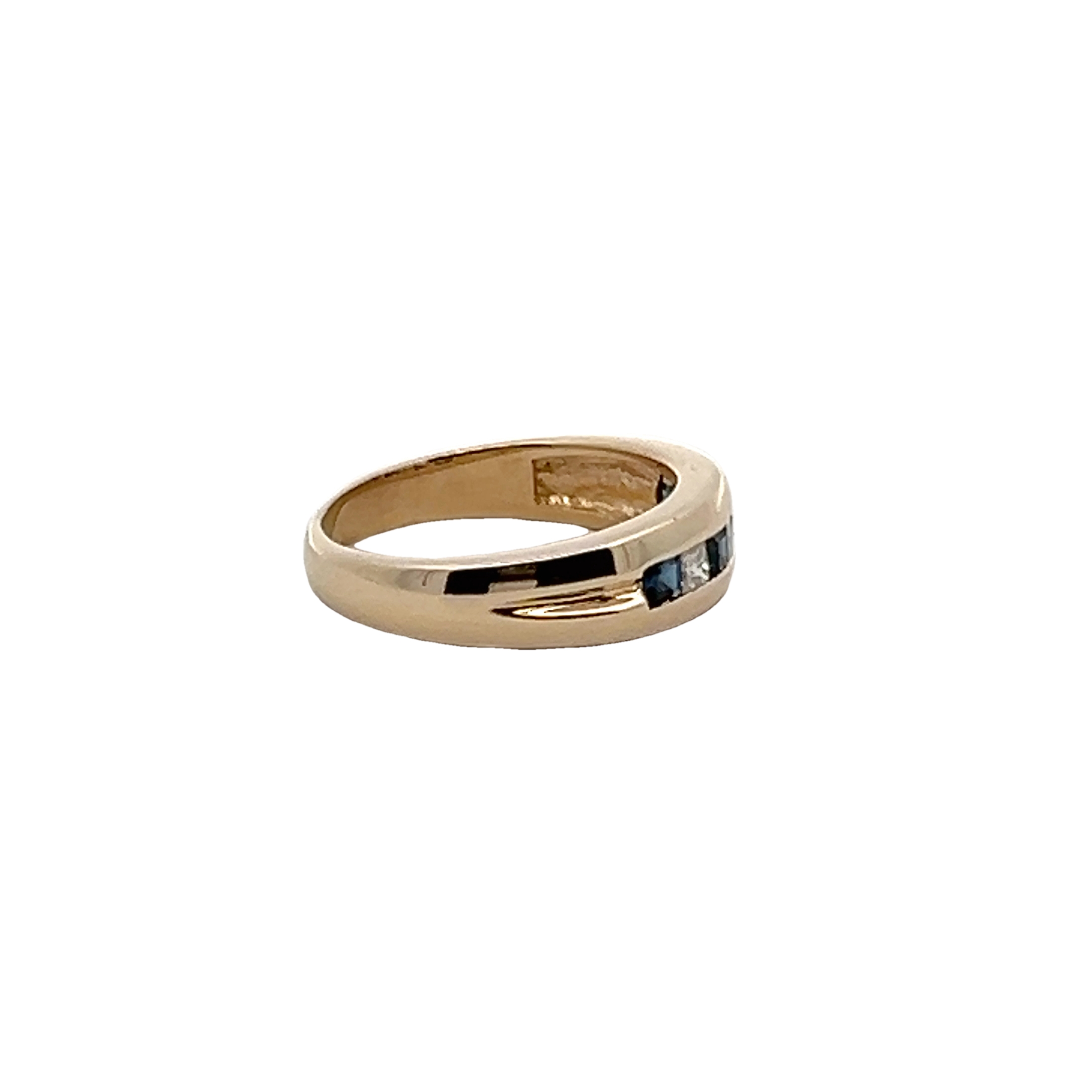 14k Yellow Gold Diamond Channel Set Ring