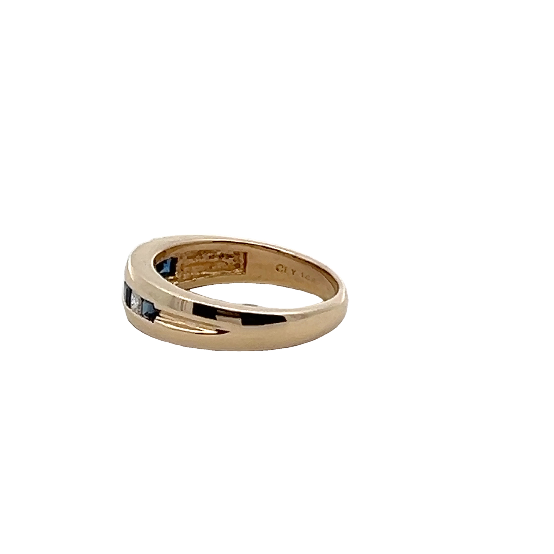 14k Yellow Gold Diamond Channel Set Ring