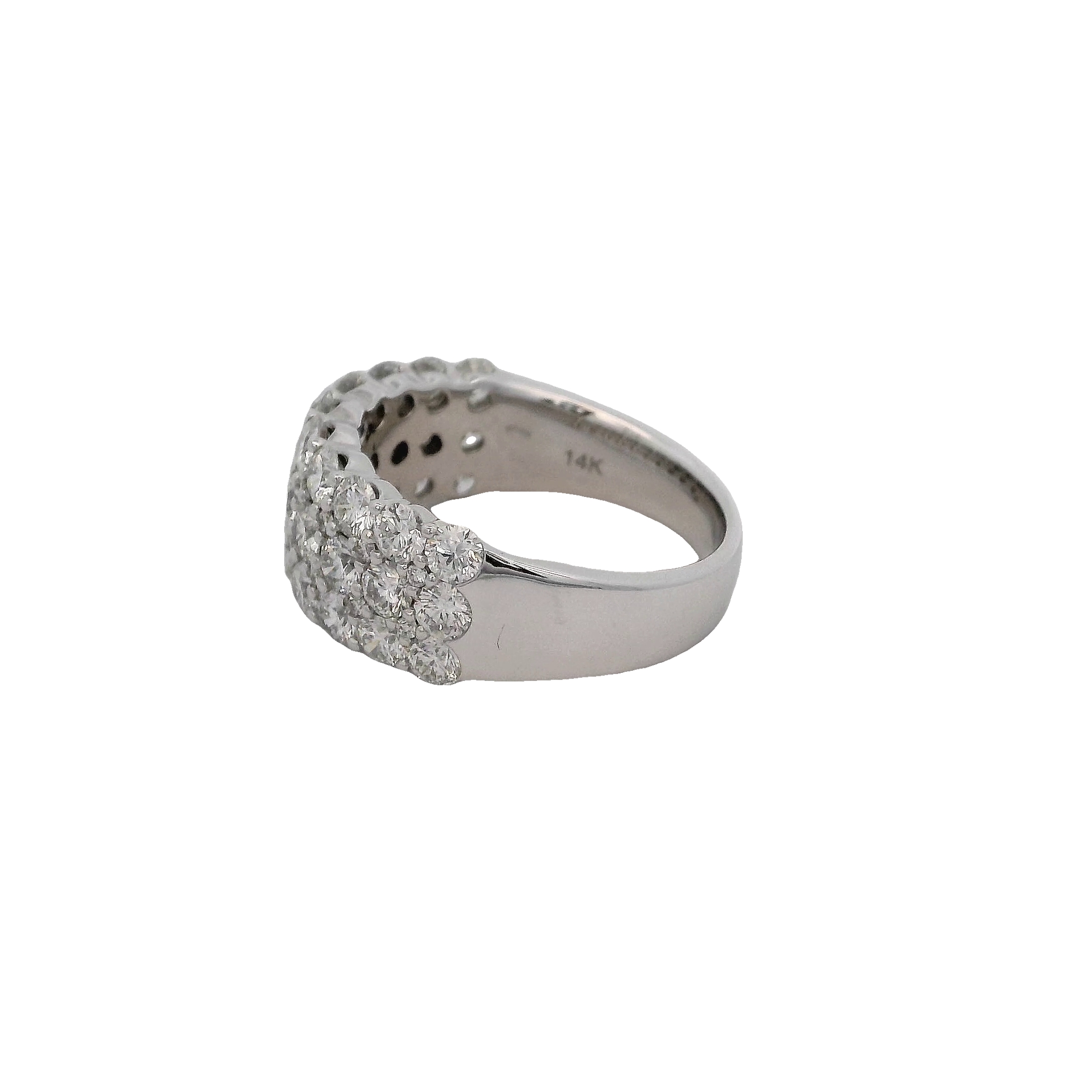 14k White Gold Diamond Fashion Ring