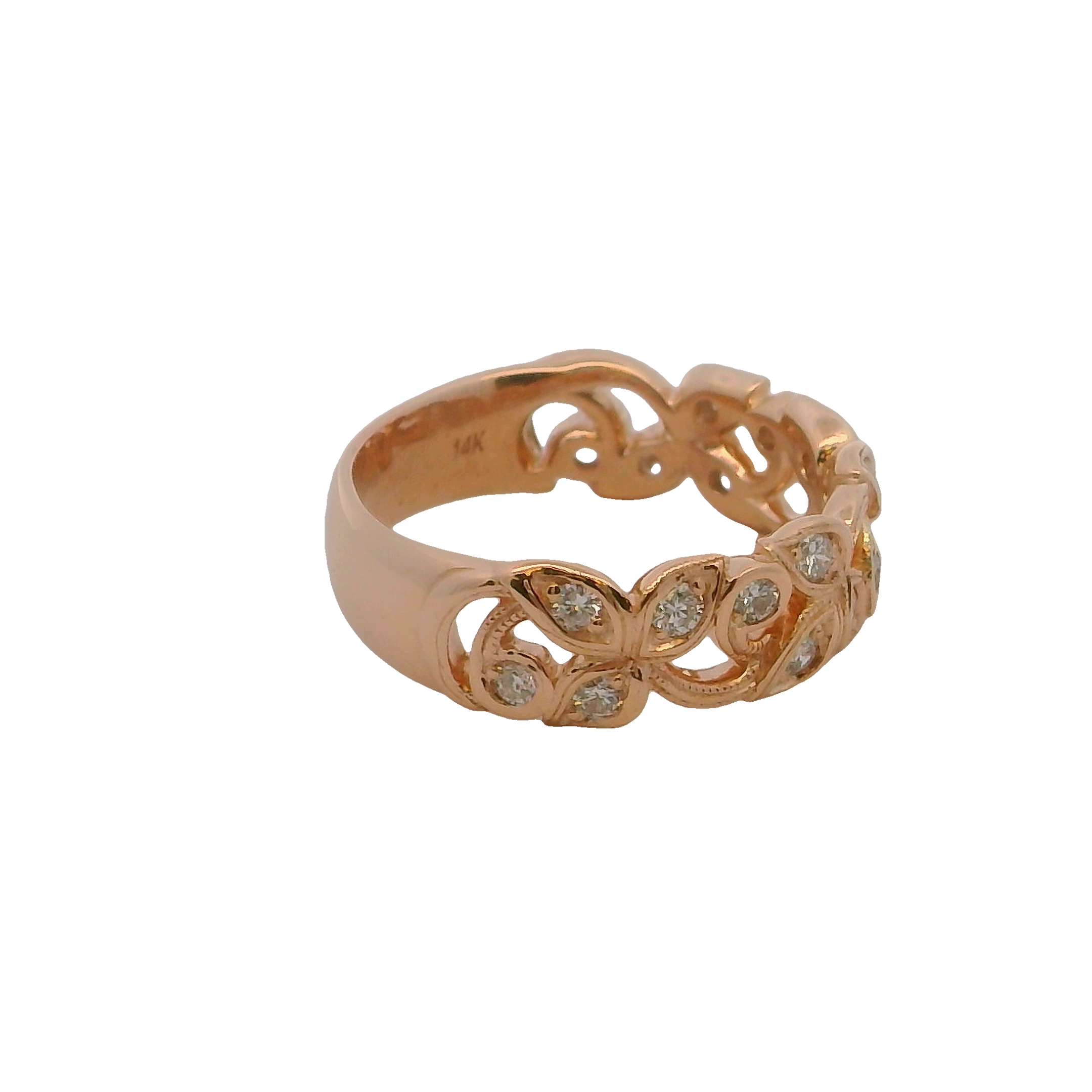 14k Yellow Gold Diamond Fashion Ring