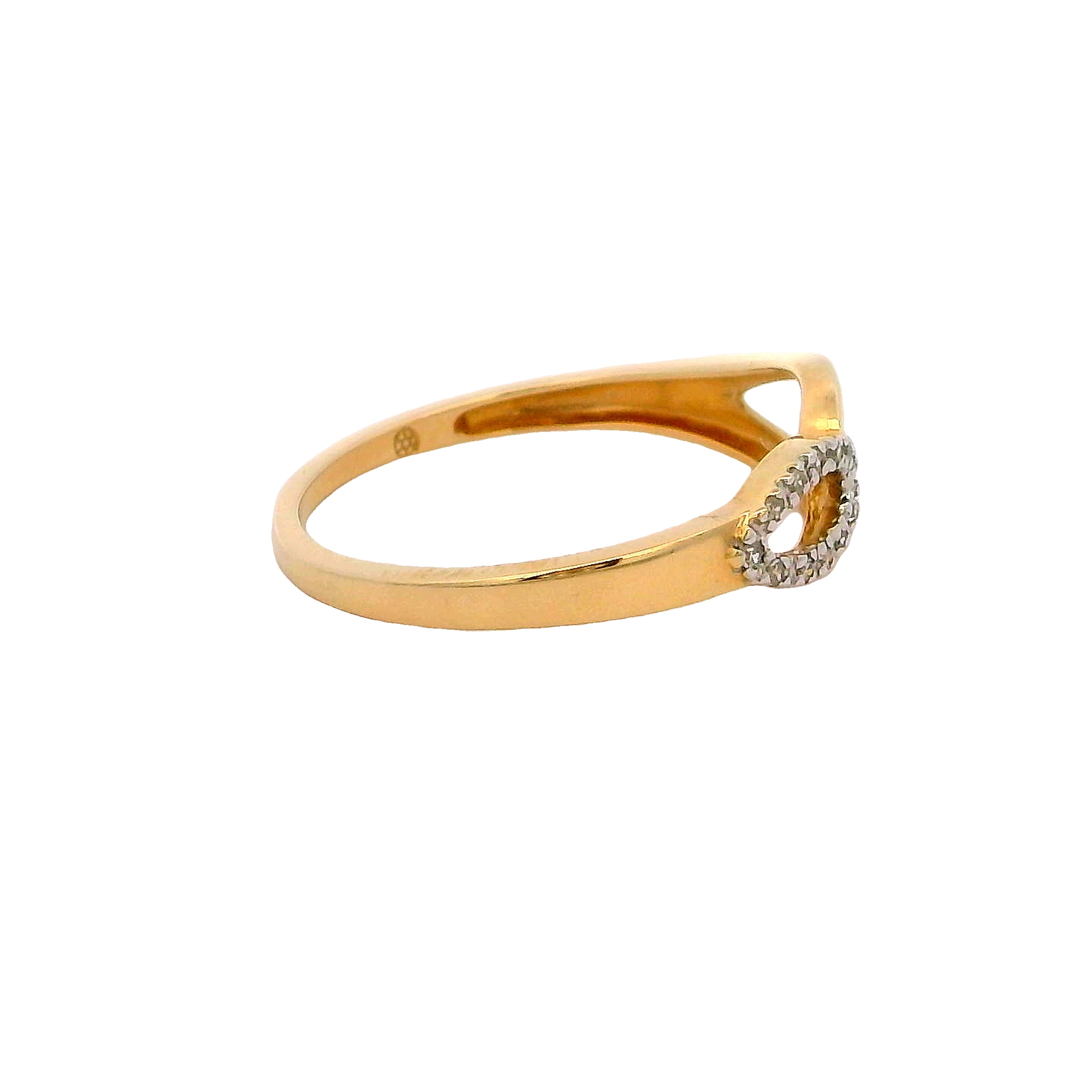 14k Yellow Gold Diamond Fashion Ring