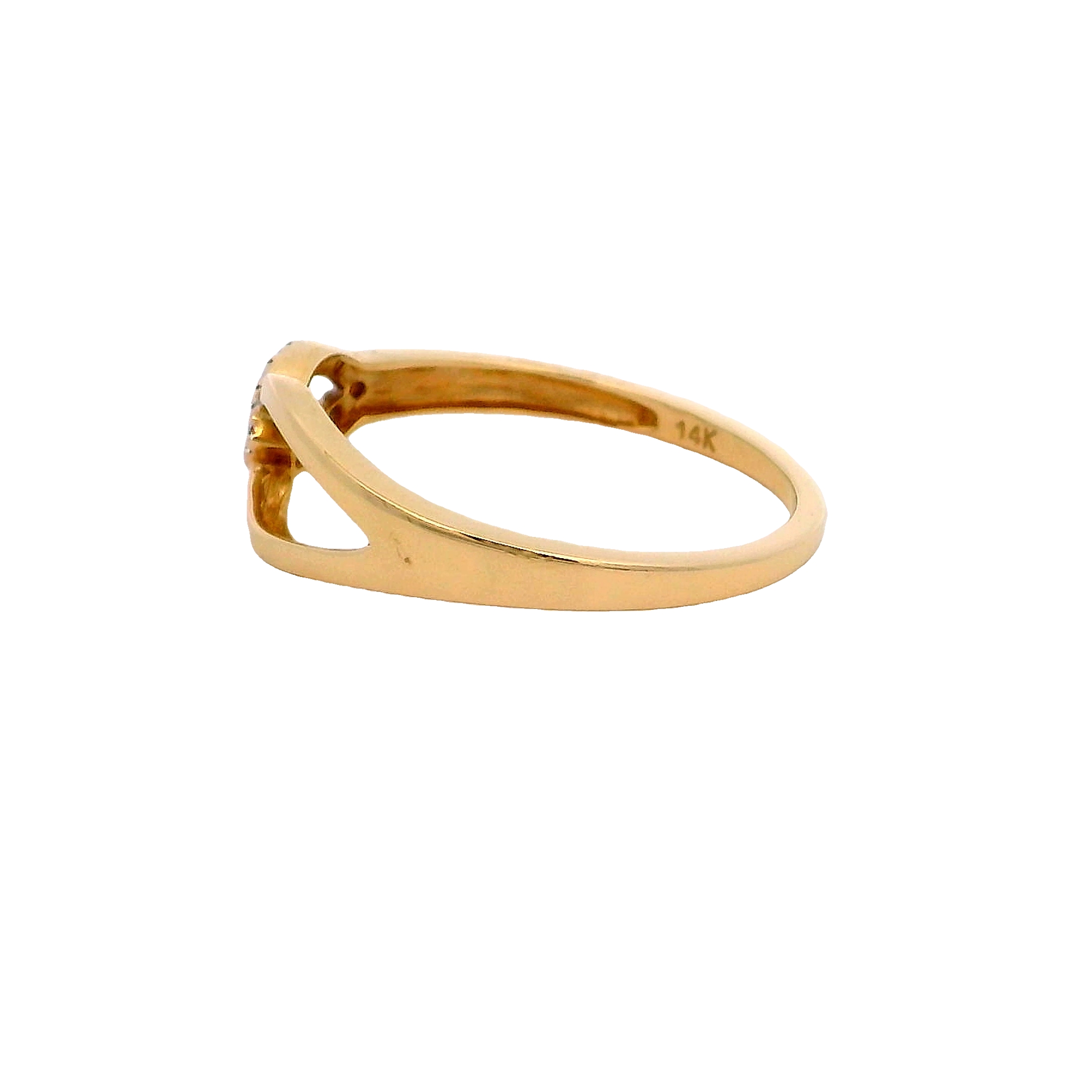 14k Yellow Gold Diamond Fashion Ring