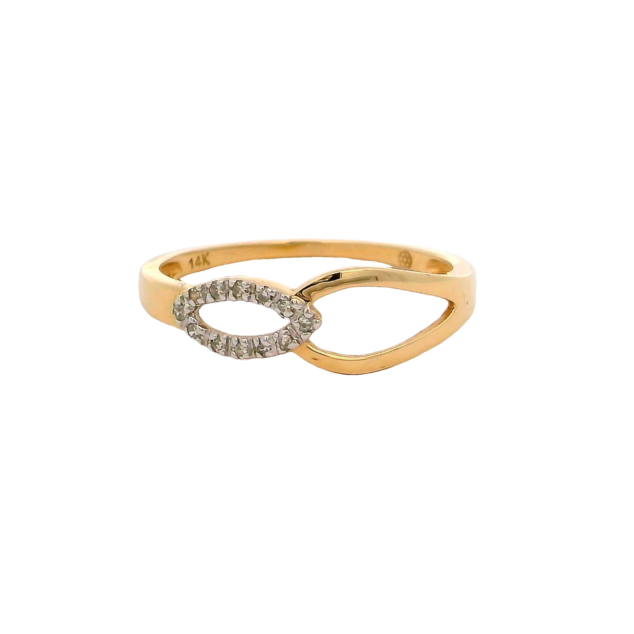 14k Yellow Gold Diamond Fashion Ring