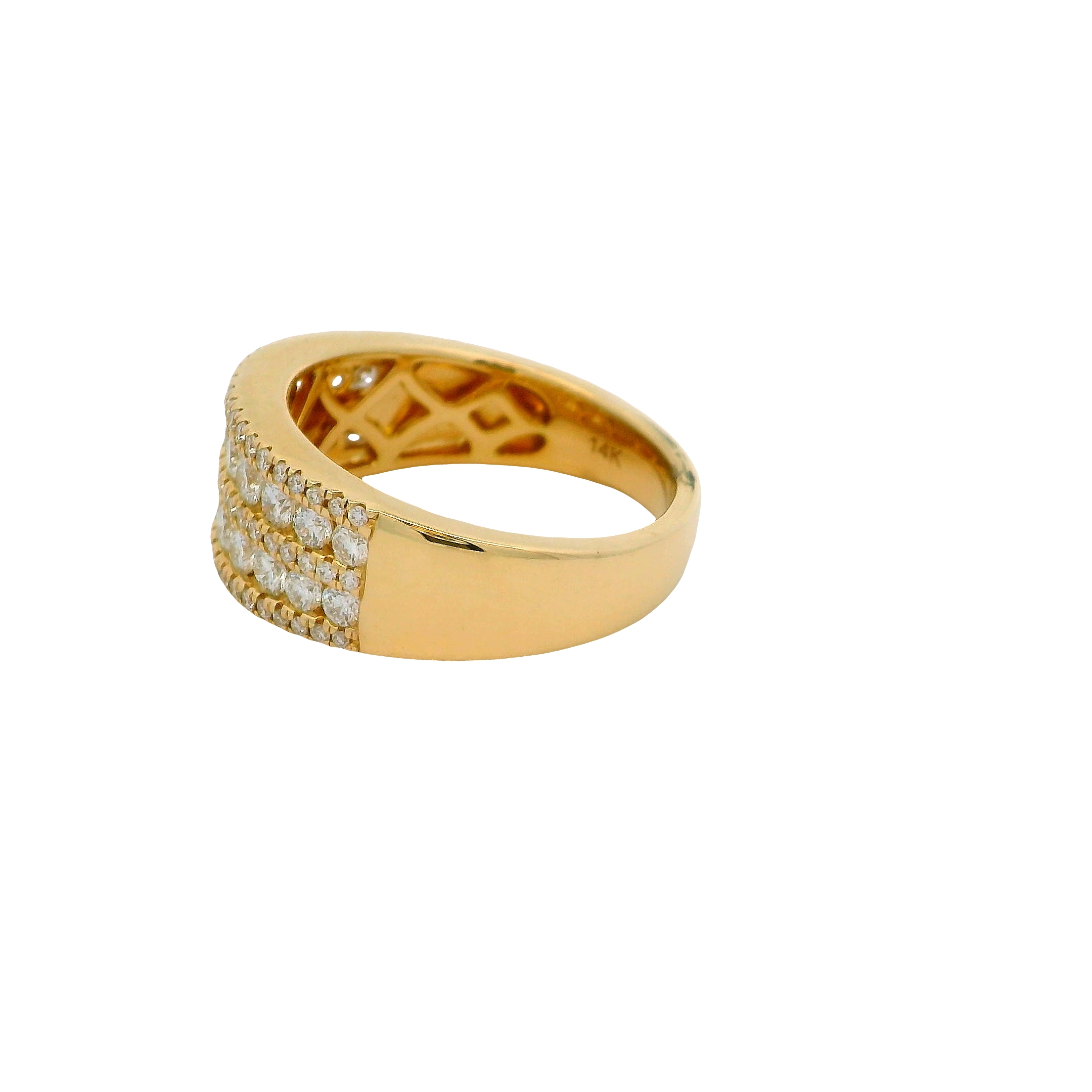 14k Yellow Gold Diamond Fashion Ring