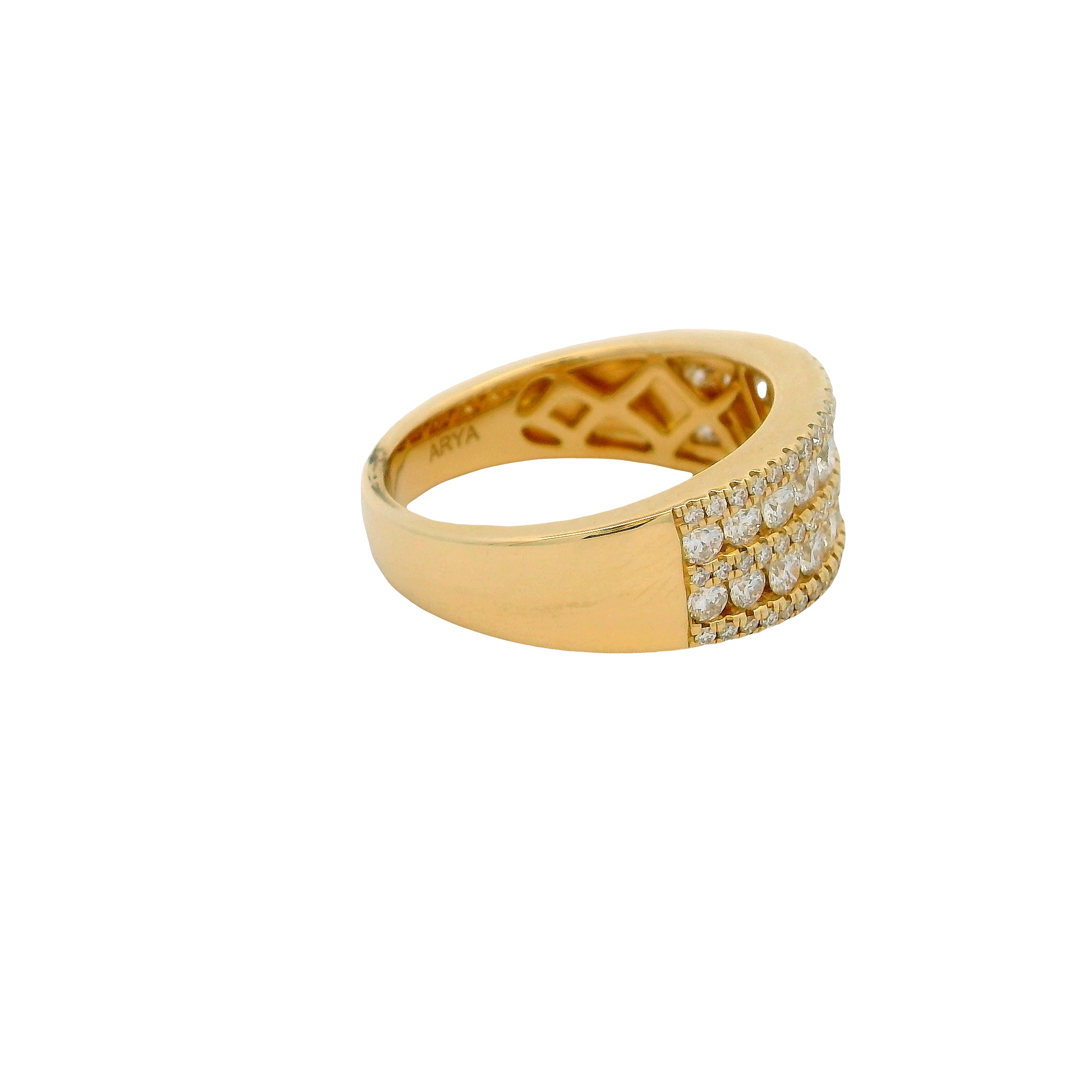 14k Yellow Gold Diamond Fashion Ring