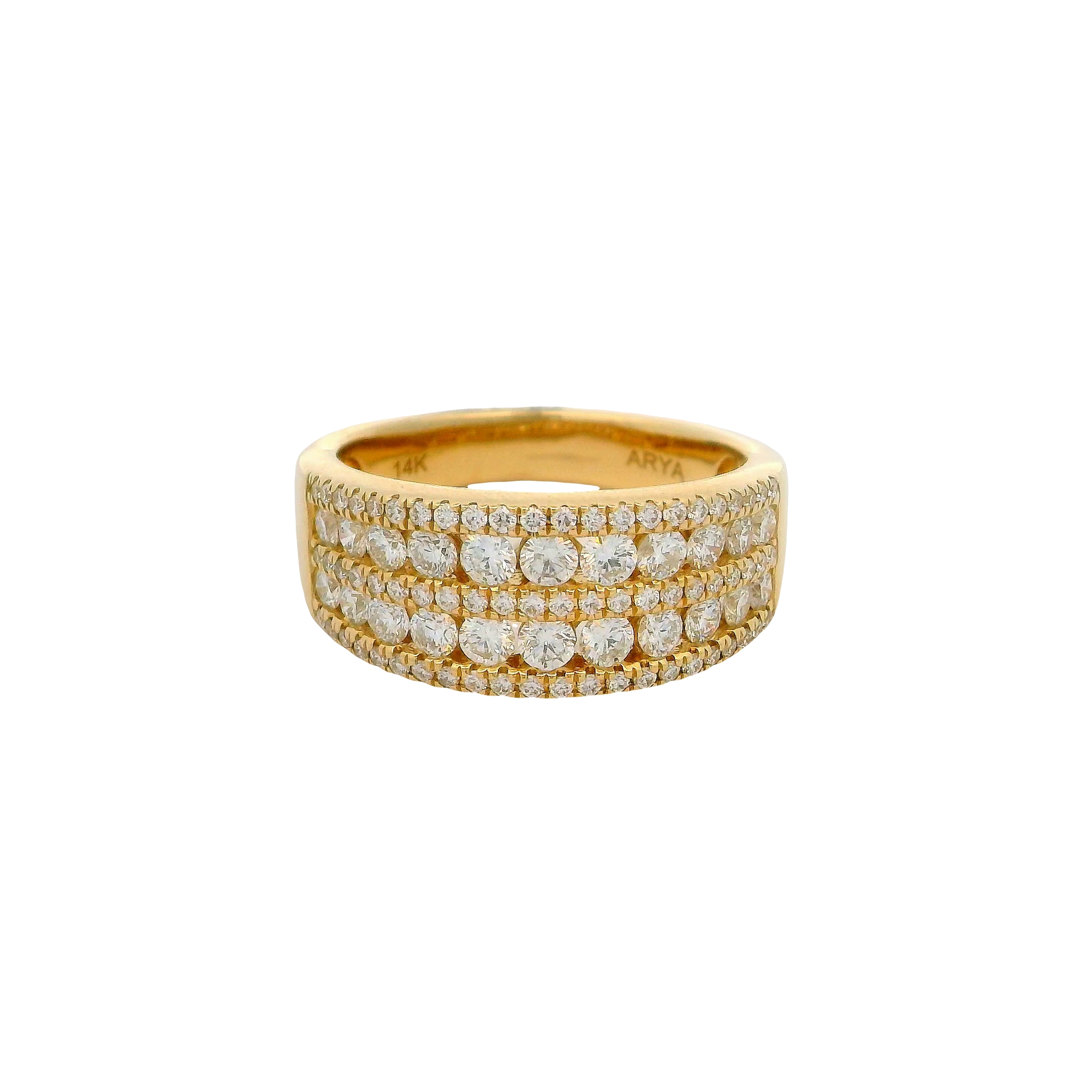 14k Yellow Gold Diamond Fashion Ring