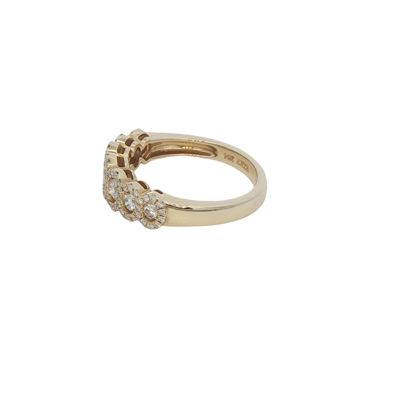 14k Yellow Gold Diamond Fashion Ring