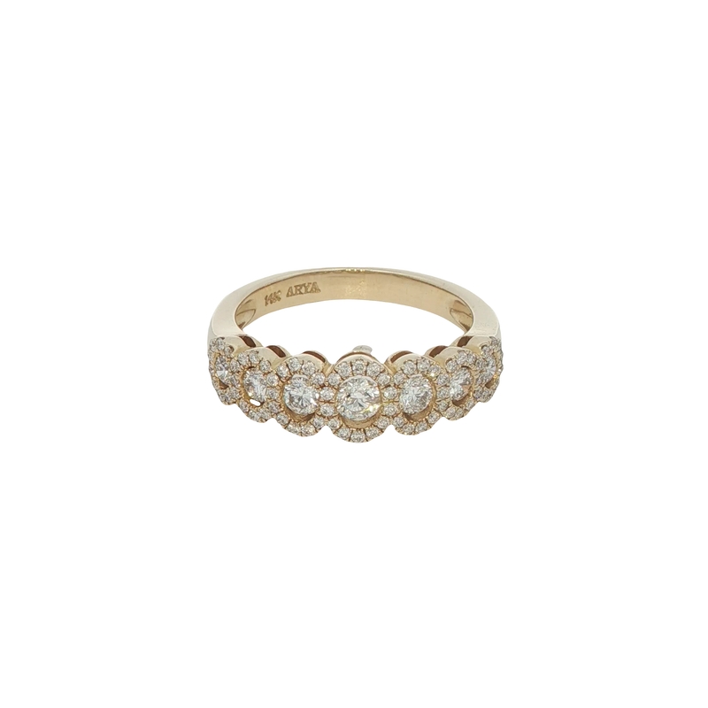 14k Yellow Gold Diamond Fashion Ring