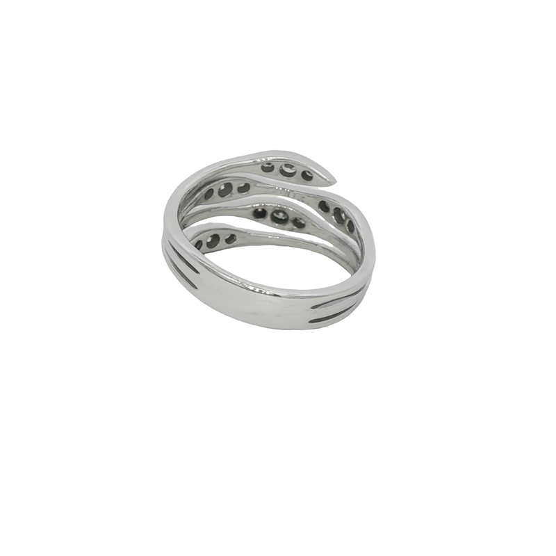 14k White Gold Diamond Wrap Ring