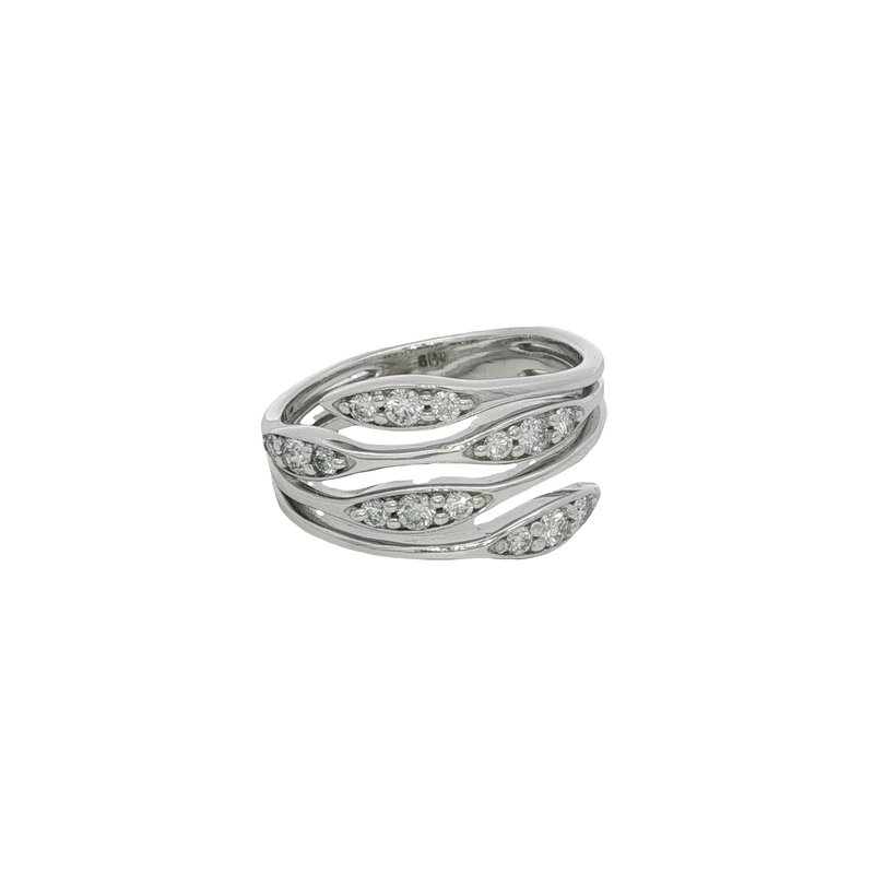 14k White Gold Diamond Wrap Ring