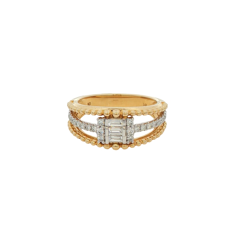 14k Two-toned Diamond Ring