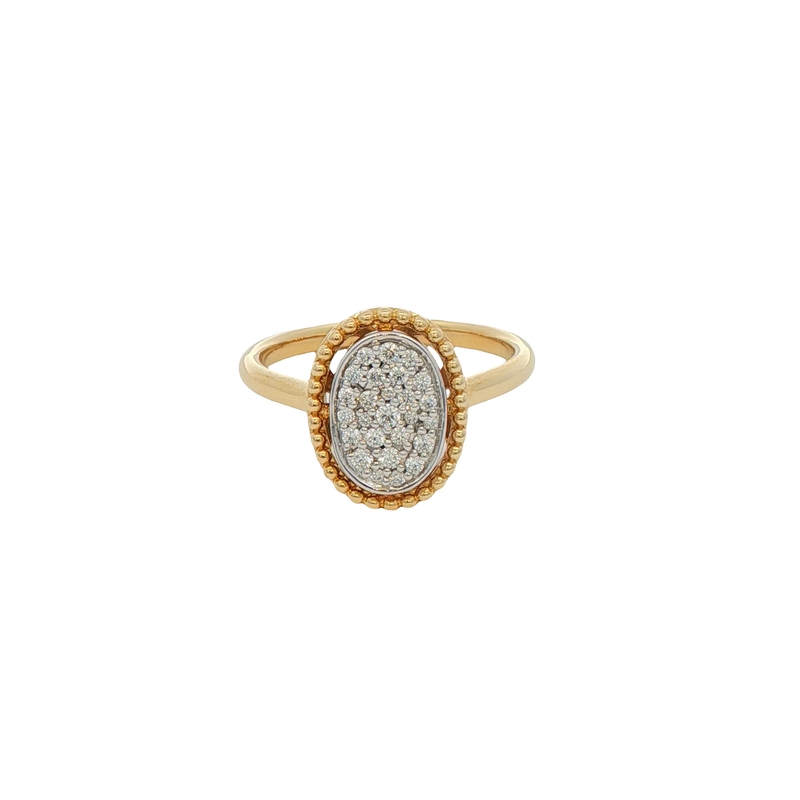 14k Yellow Gold Diamond Fashion Ring