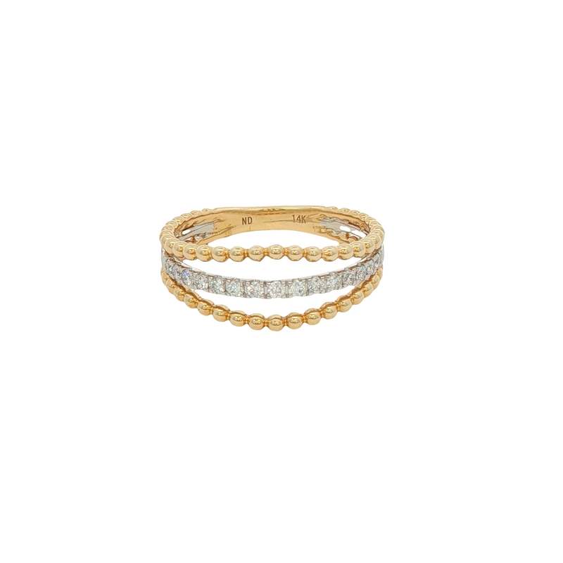 14k Two-toned Diamond Fashion Ring