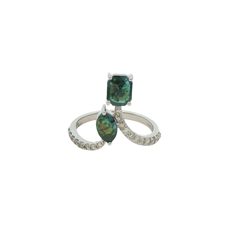 14k White Gold Diamond Fashion Ring