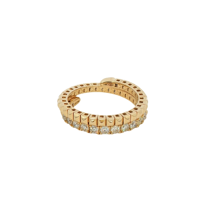 14k Yellow Gold Diamond Flexi Fashion Ring