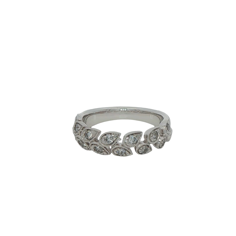 14k White Gold Diamond Fashion Ring