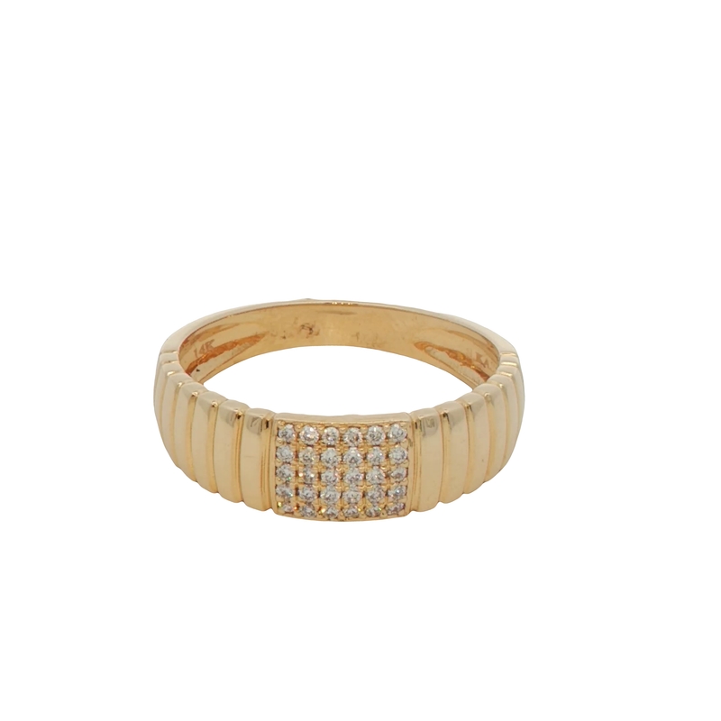 14k Yellow Gold Diamond Fashion Ring