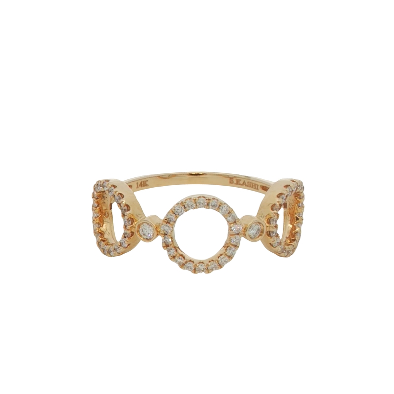 14k Yellow Gold Diamond Fashion Ring