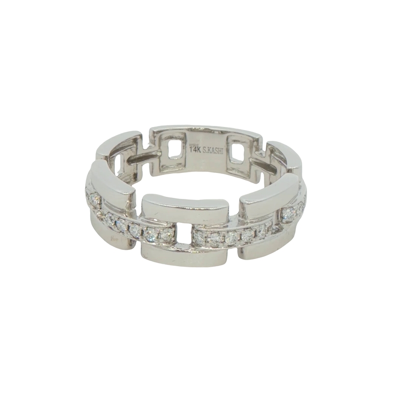 14k White Gold Diamond Fashion Ring