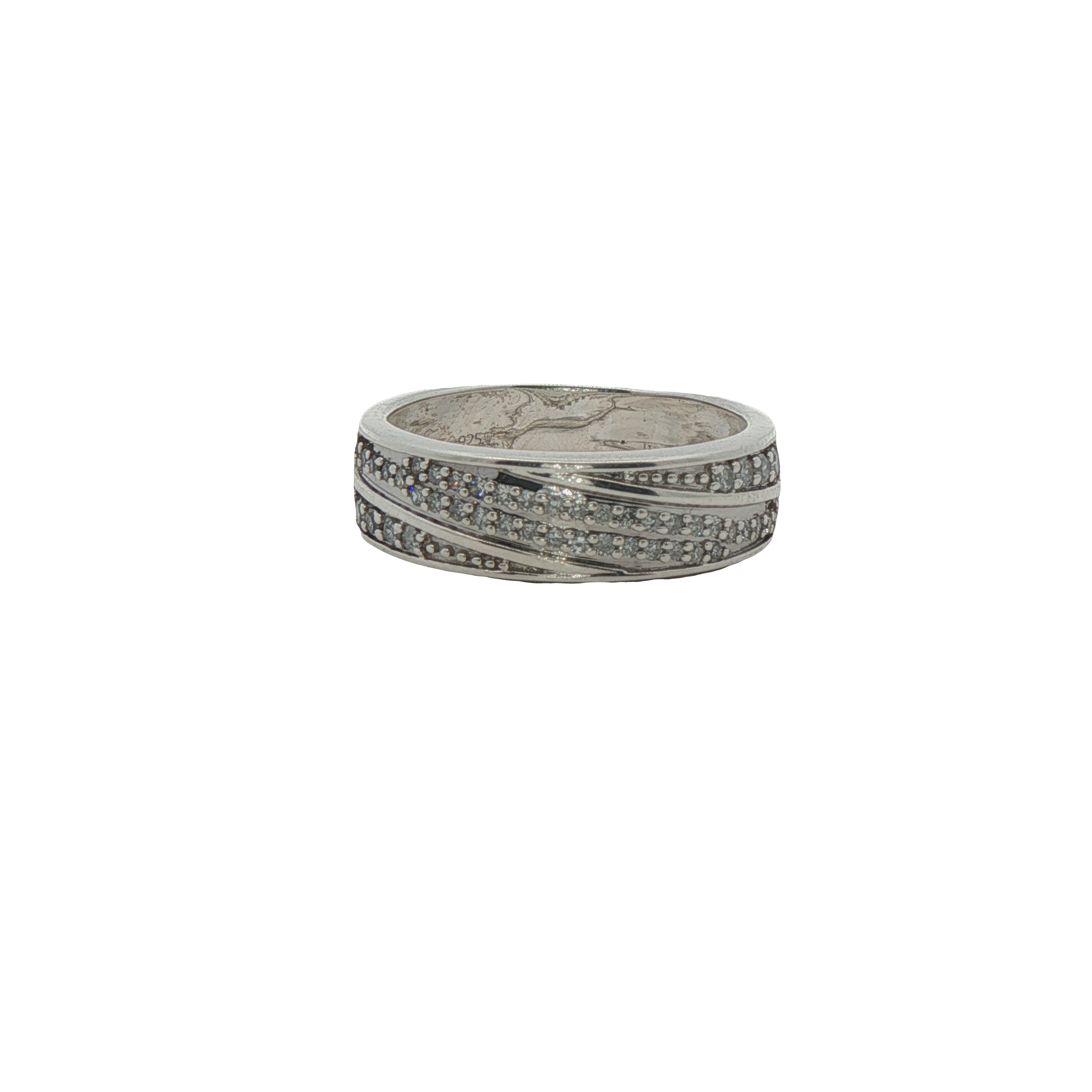 Sterling Silver Diamond Fashion Ring