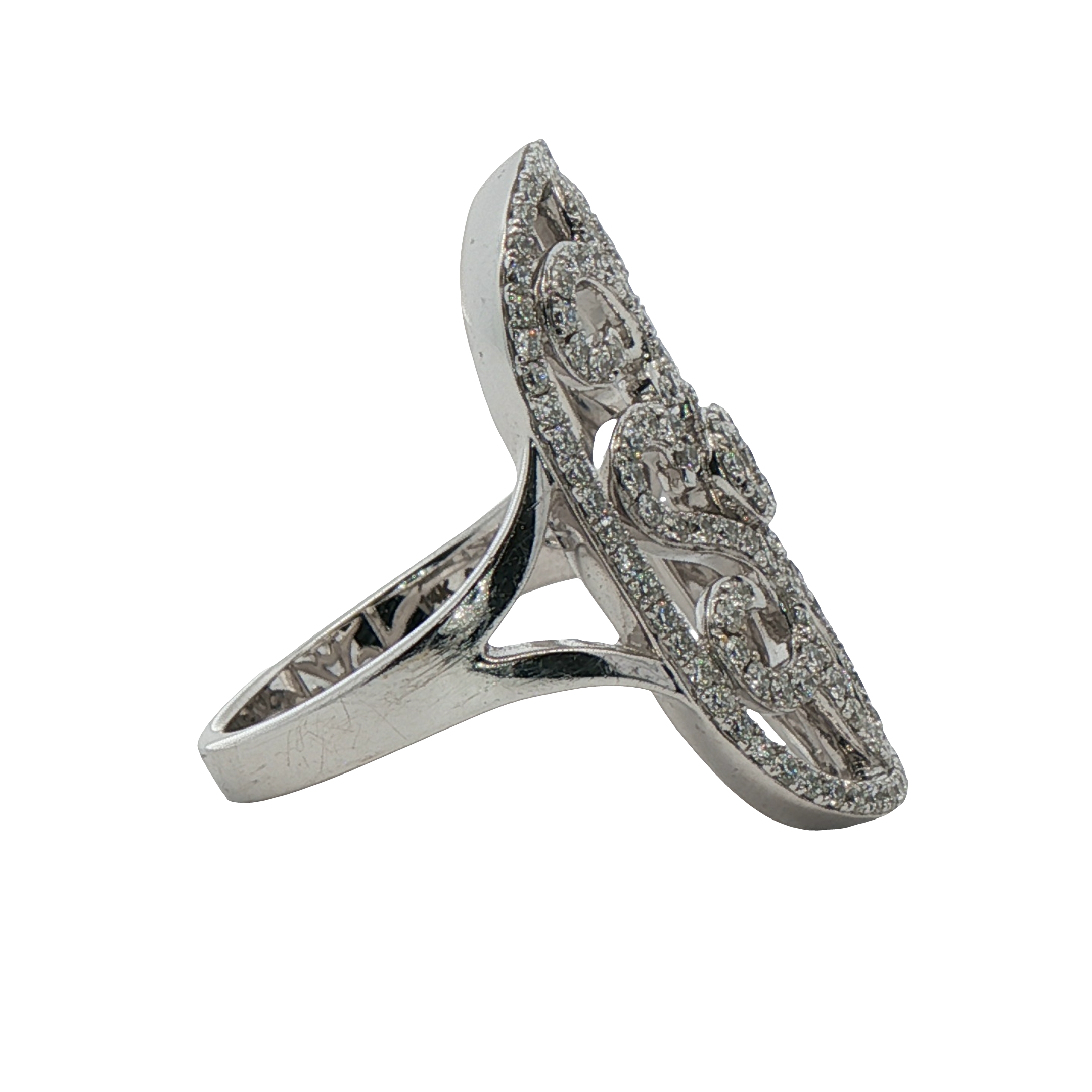 14k White Gold Diamond Fashion Ring
