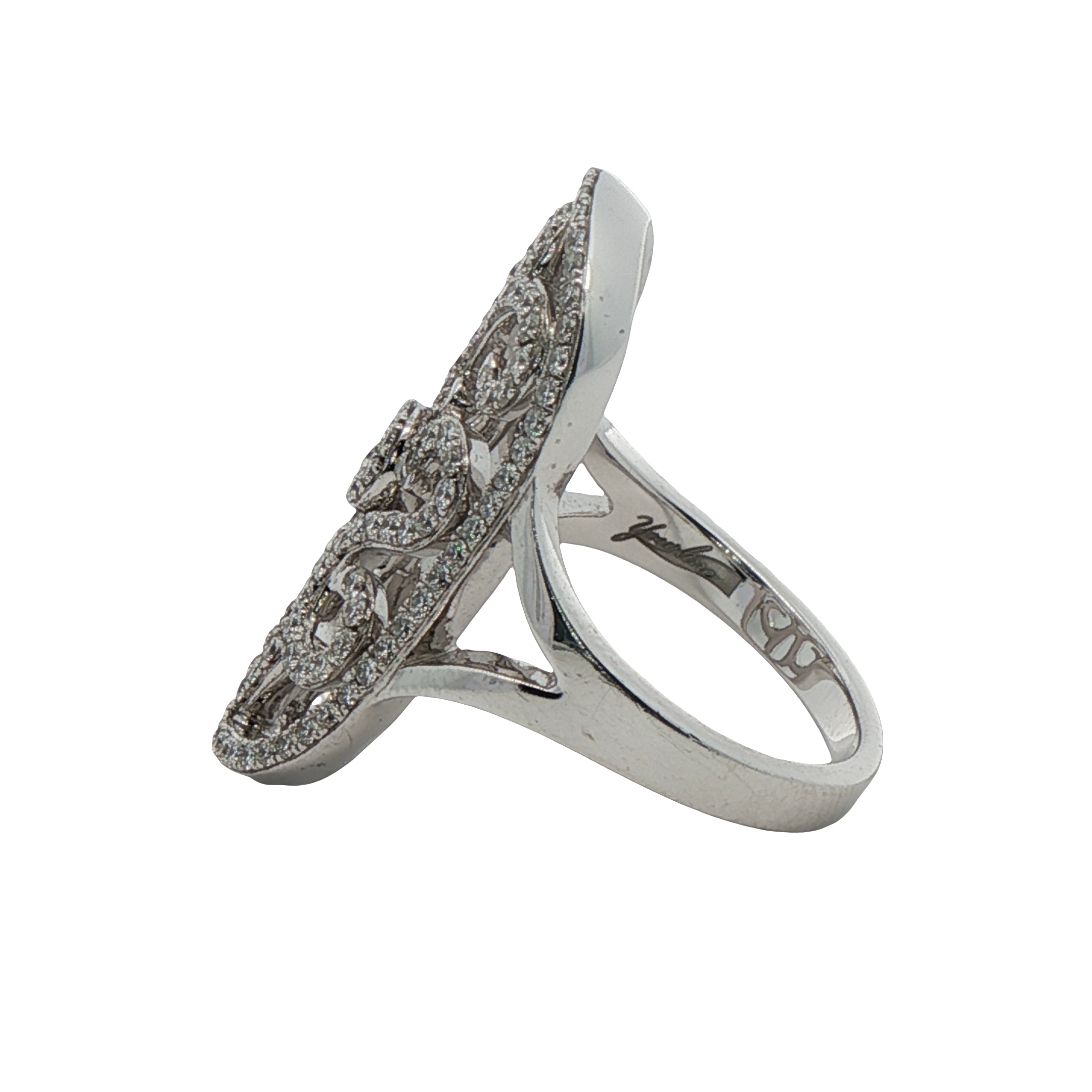 14k White Gold Diamond Fashion Ring