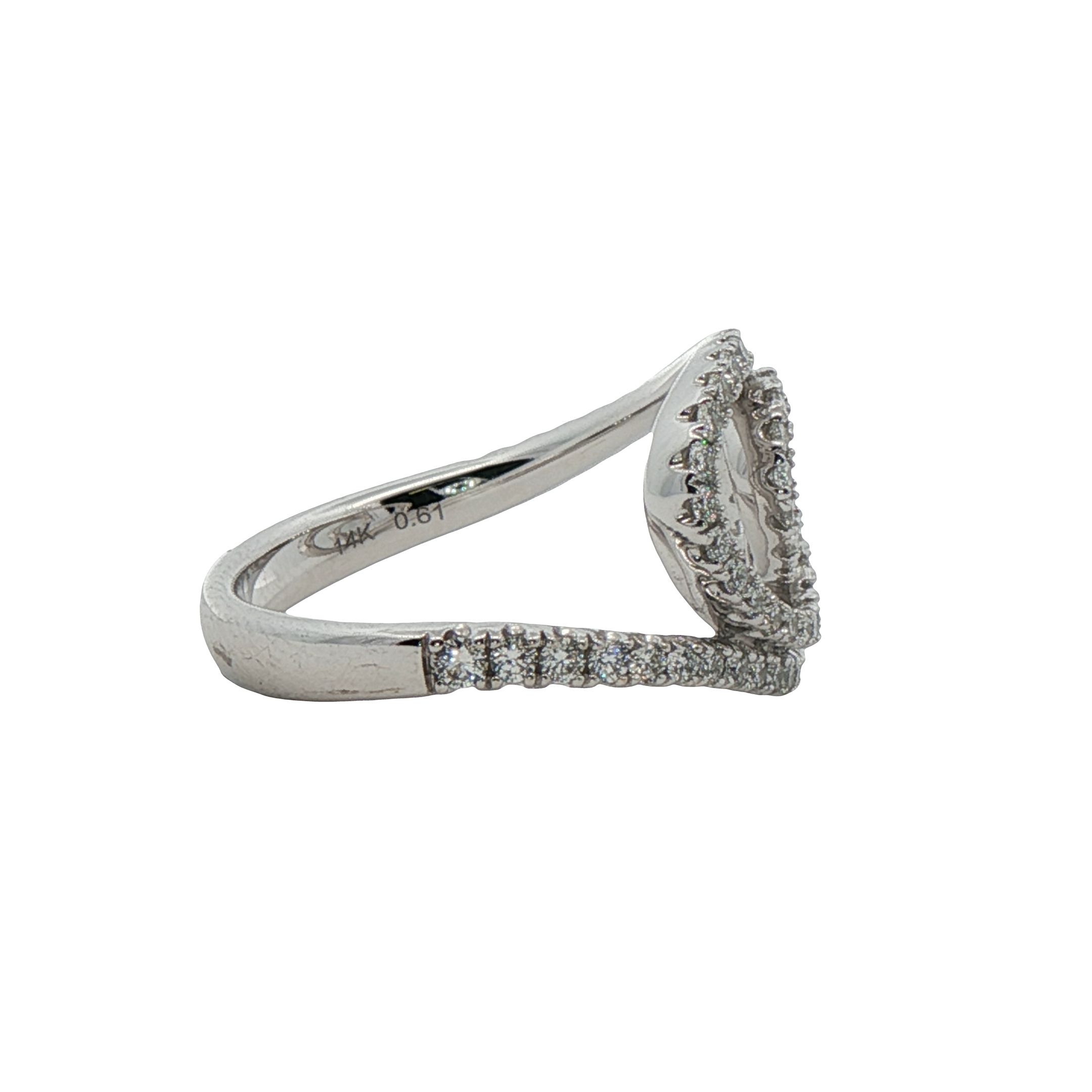 14k White Gold Diamond Fashion Ring