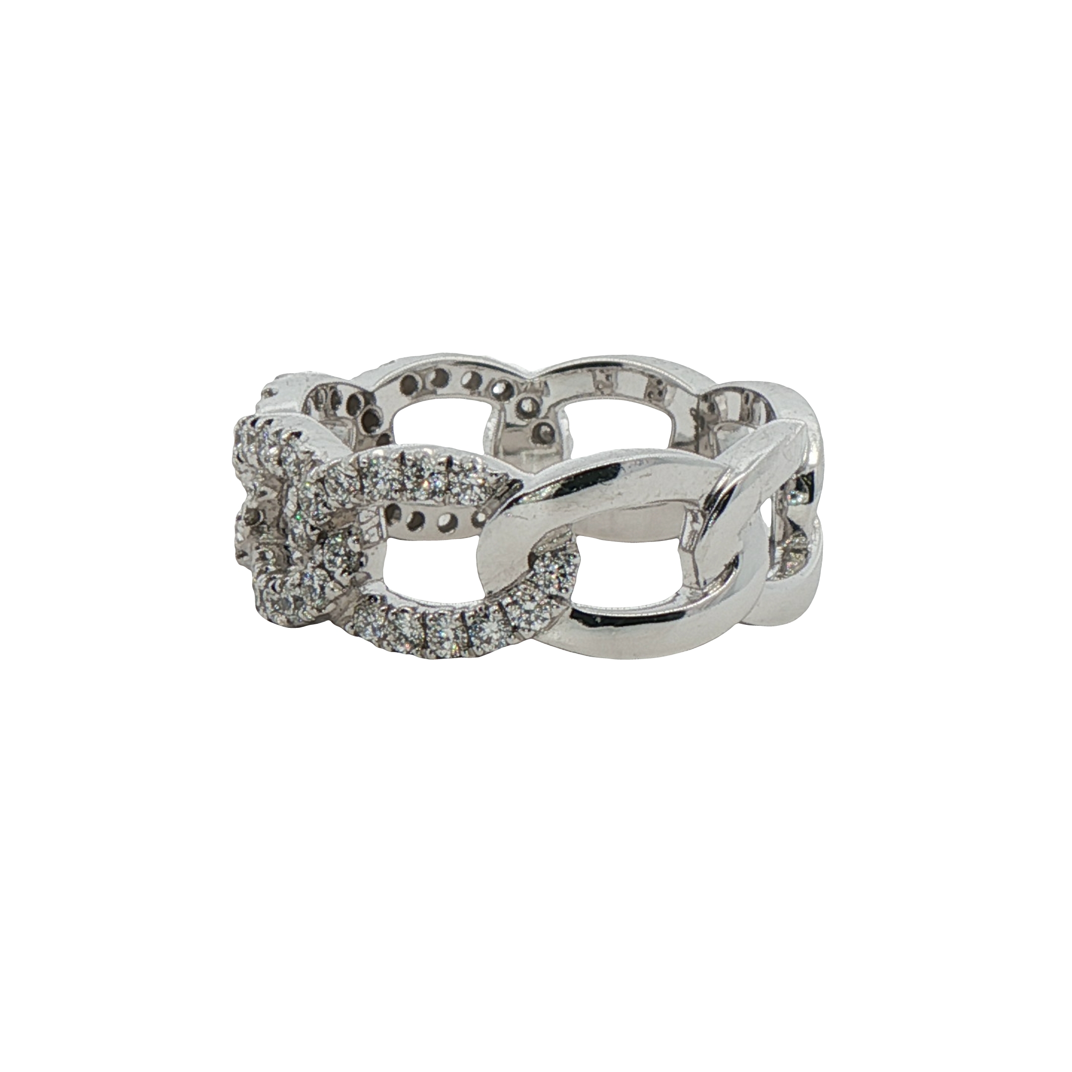 14k White Gold Diamond Fashion Ring