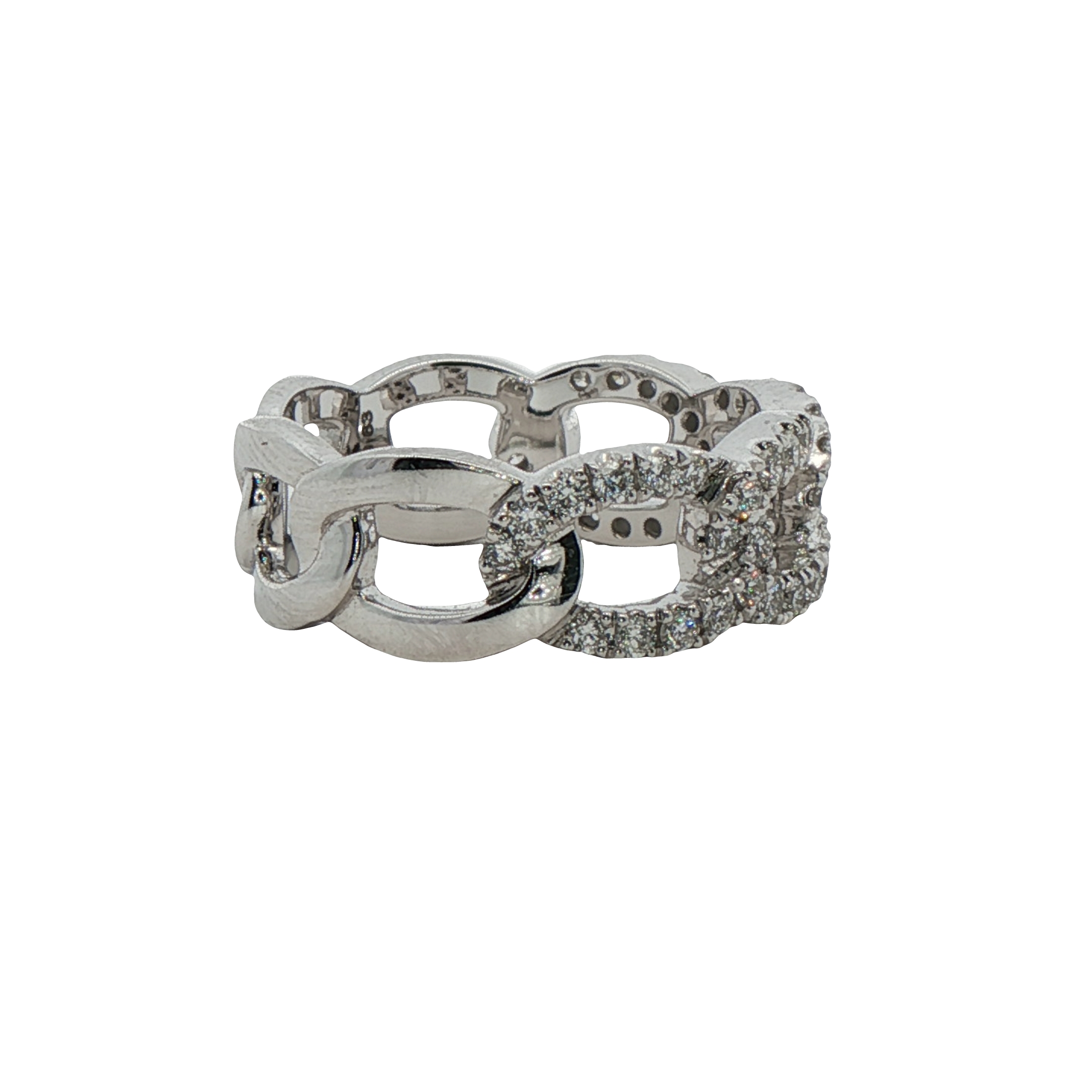 14k White Gold Diamond Fashion Ring
