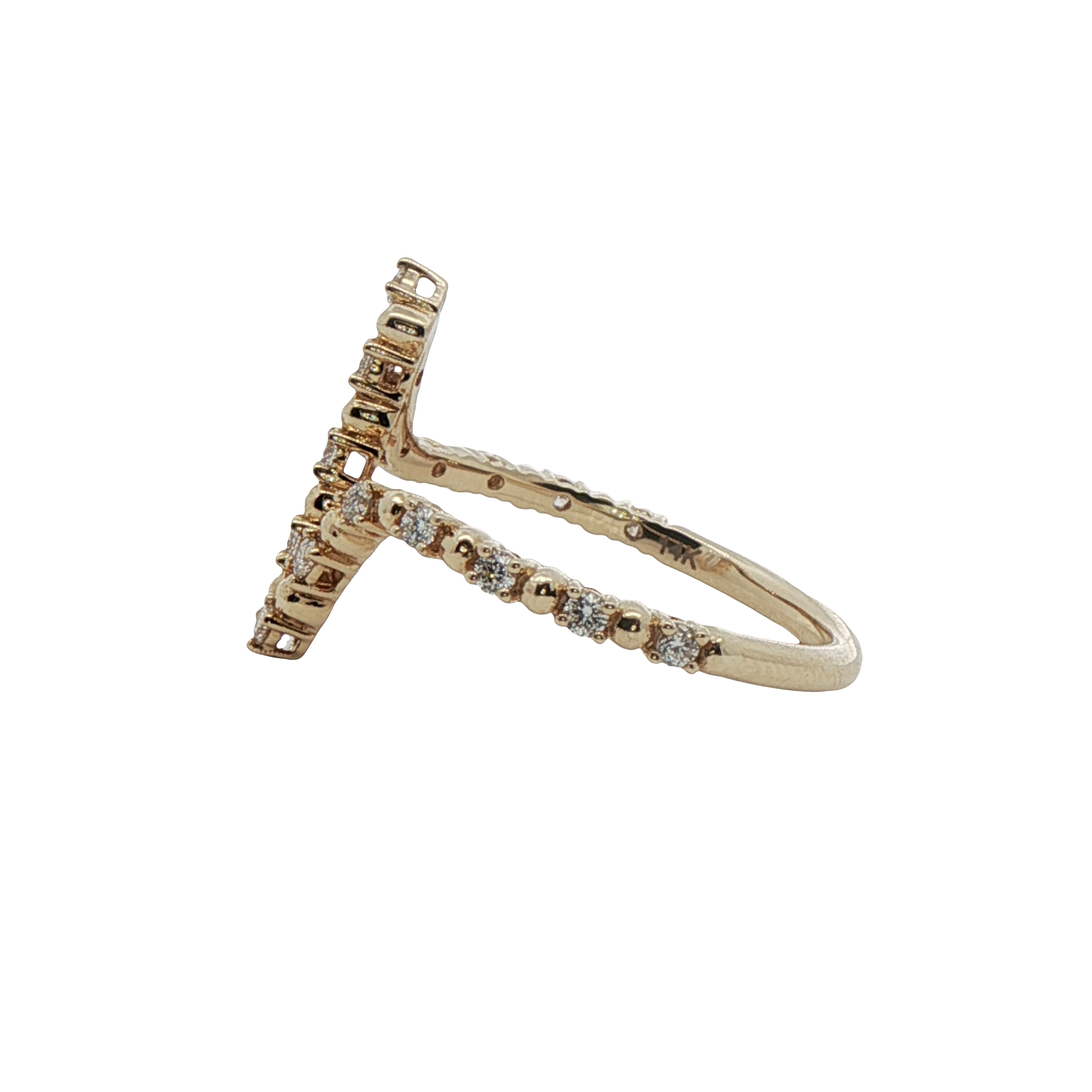 14k Yellow Gold Diamond Fashion Ring