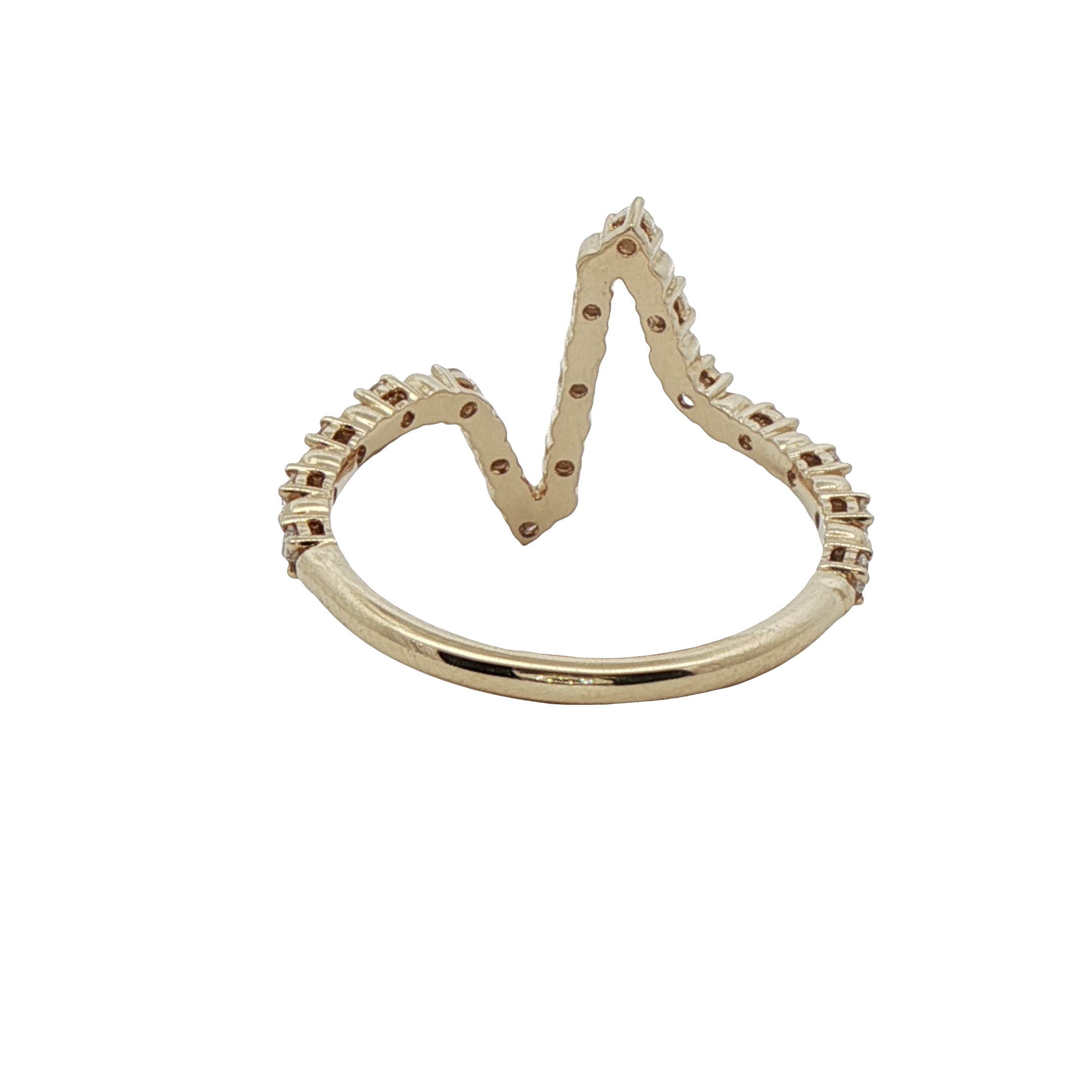 14k Yellow Gold Diamond Fashion Ring